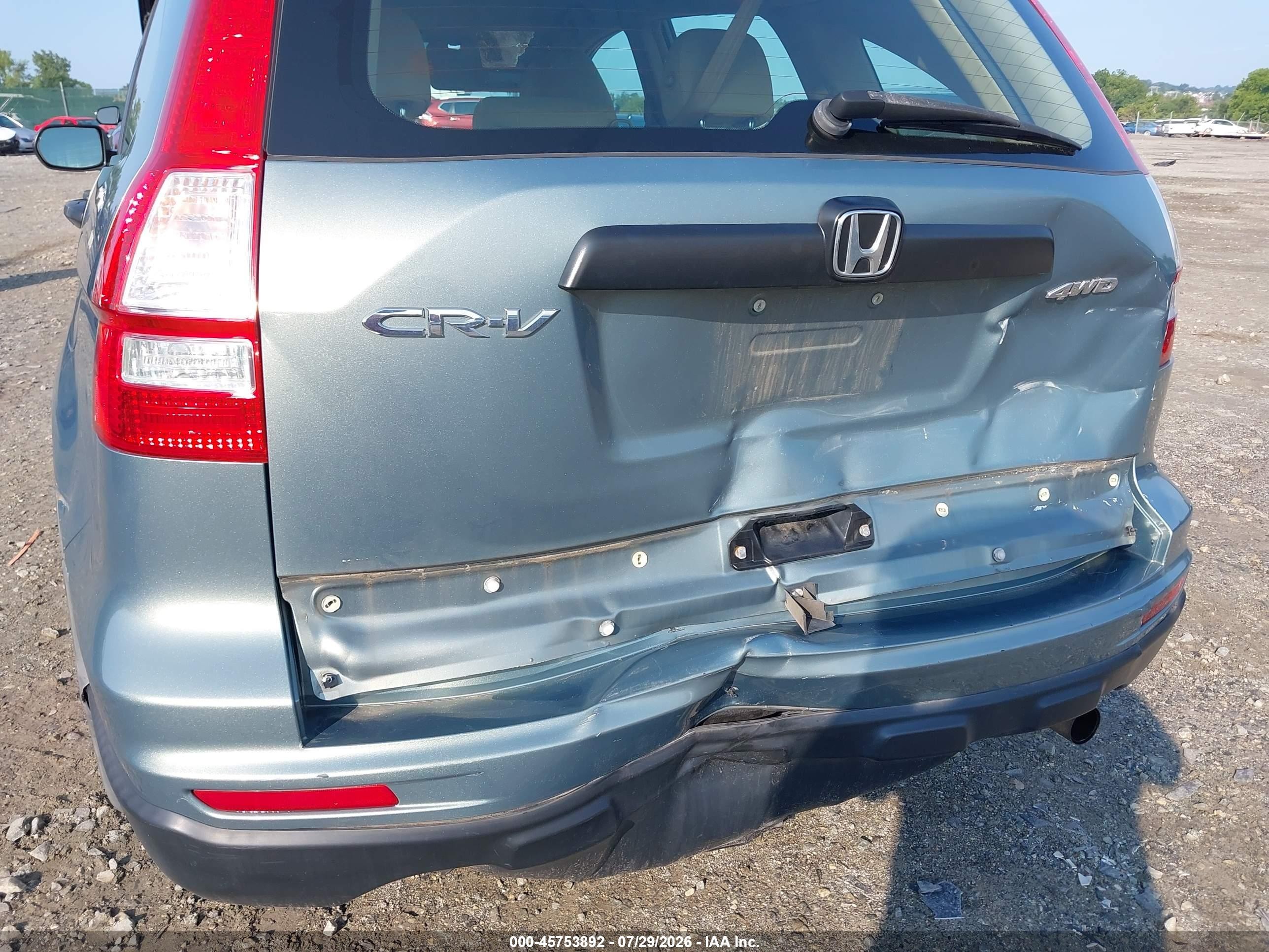 2011 Honda Cr-v Lx Light Blue vin: 5J6RE4H31BL113983
