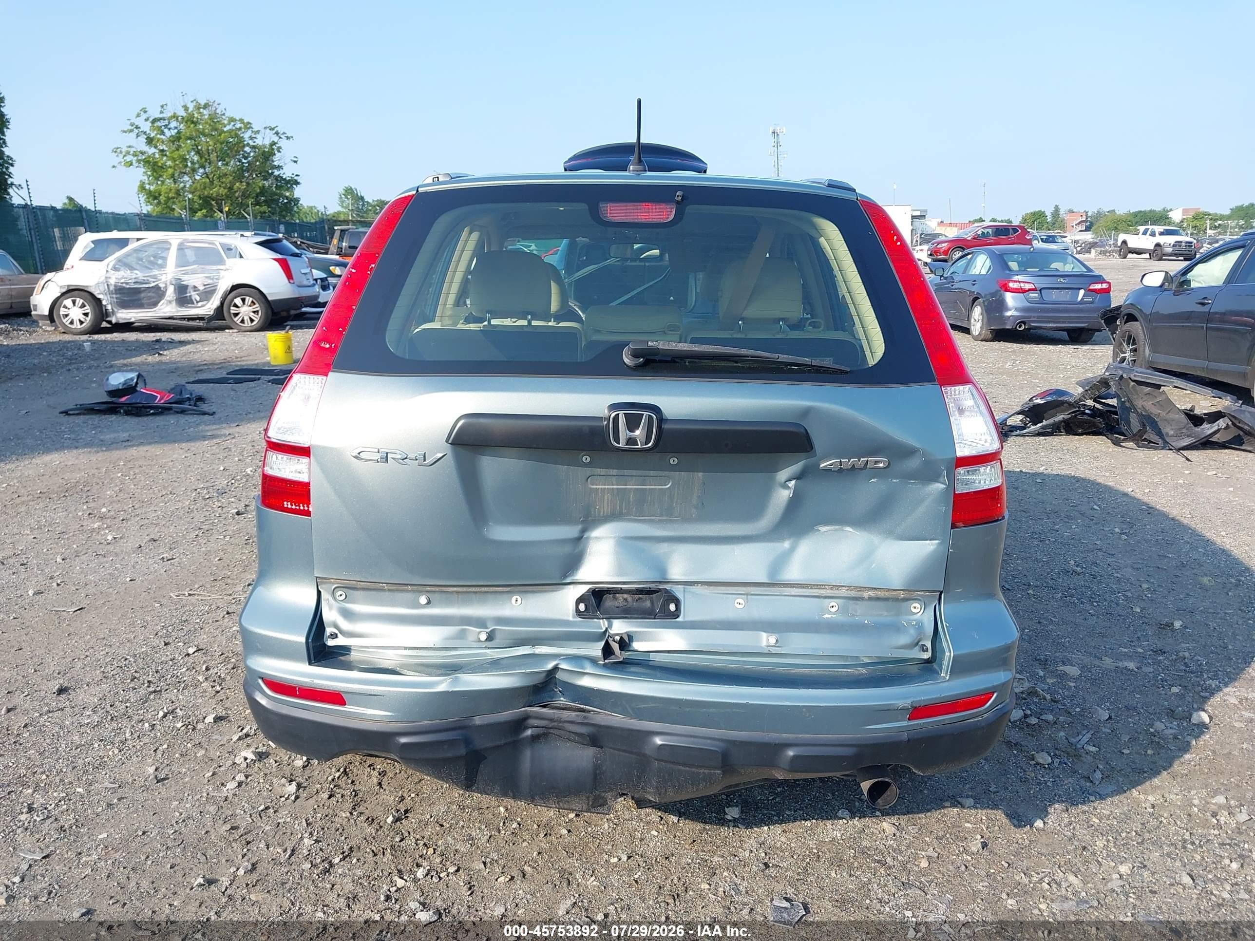 2011 Honda Cr-v Lx Light Blue vin: 5J6RE4H31BL113983