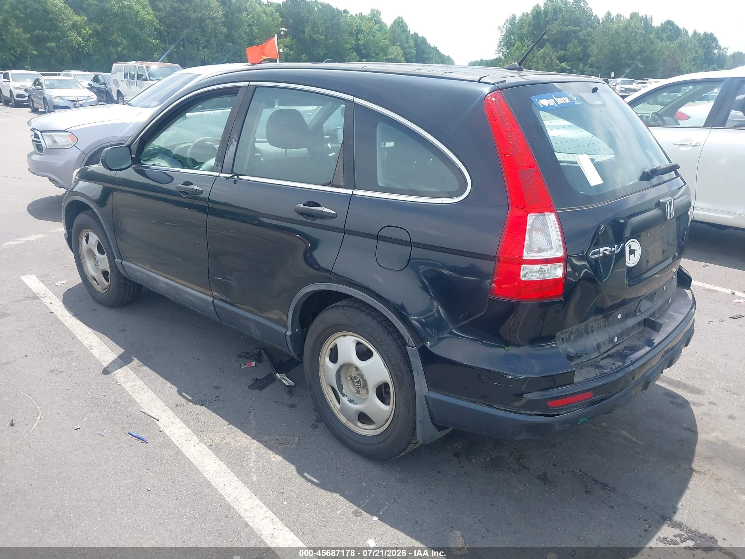 2010 Honda Cr-v Lx Black vin: 5J6RE4H32AL031775