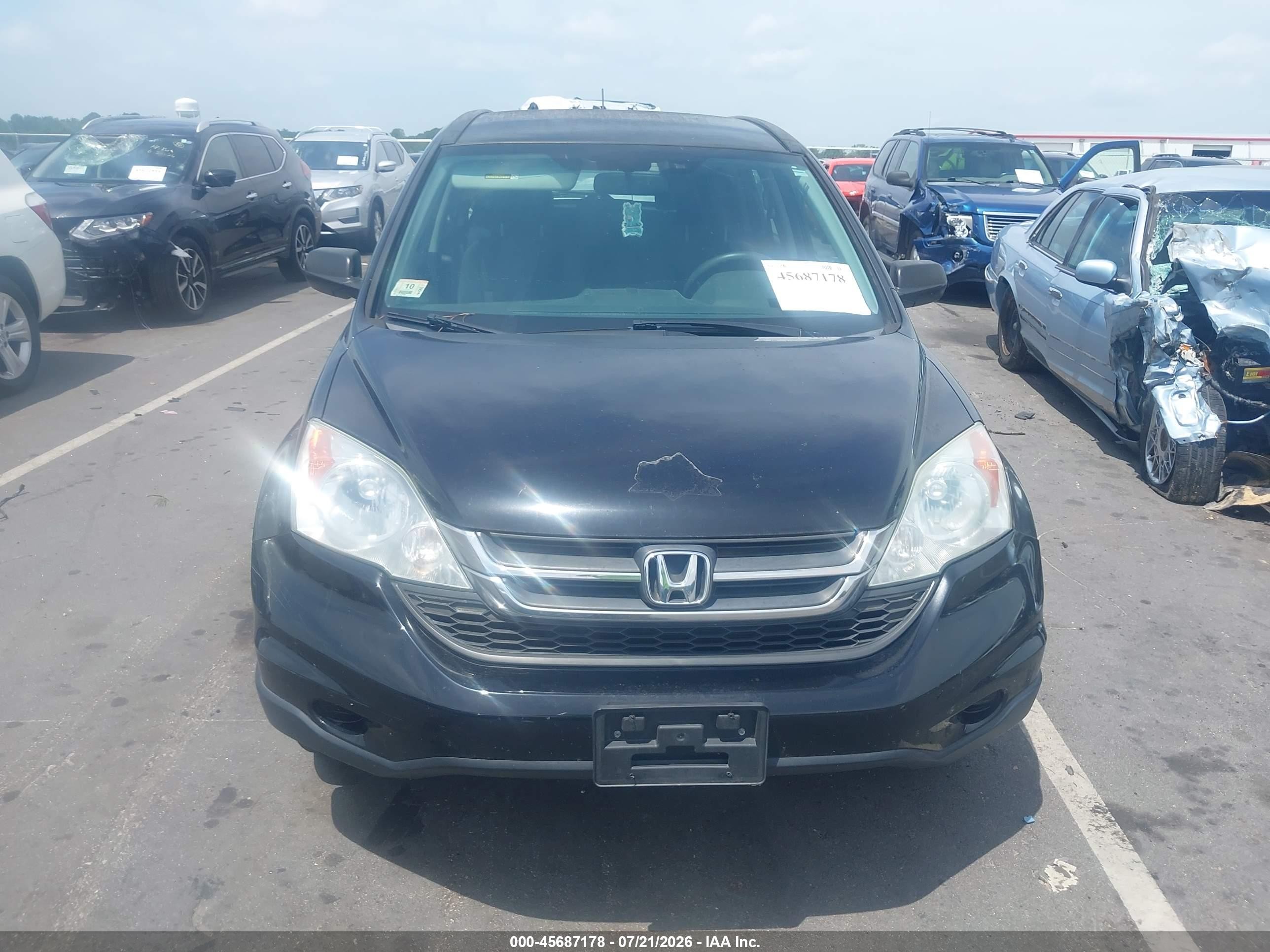 2010 Honda Cr-v Lx Black vin: 5J6RE4H32AL031775
