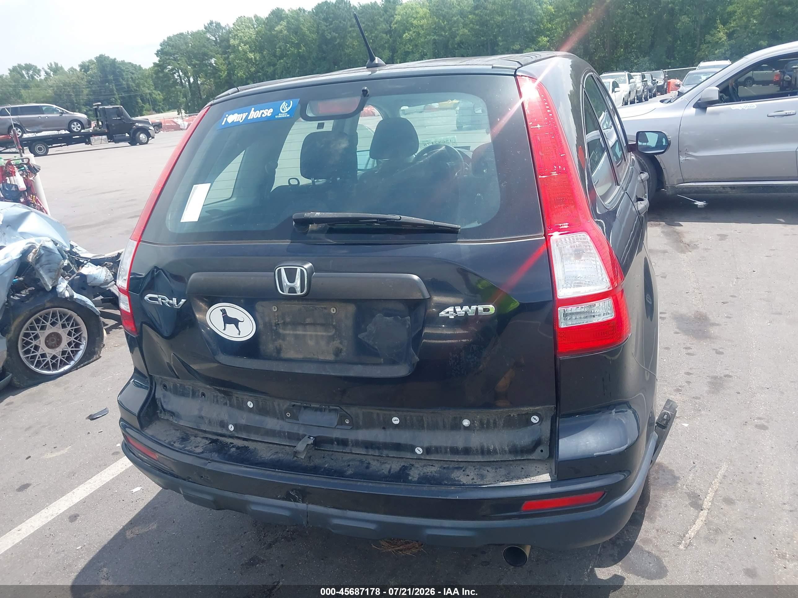 2010 Honda Cr-v Lx Black vin: 5J6RE4H32AL031775