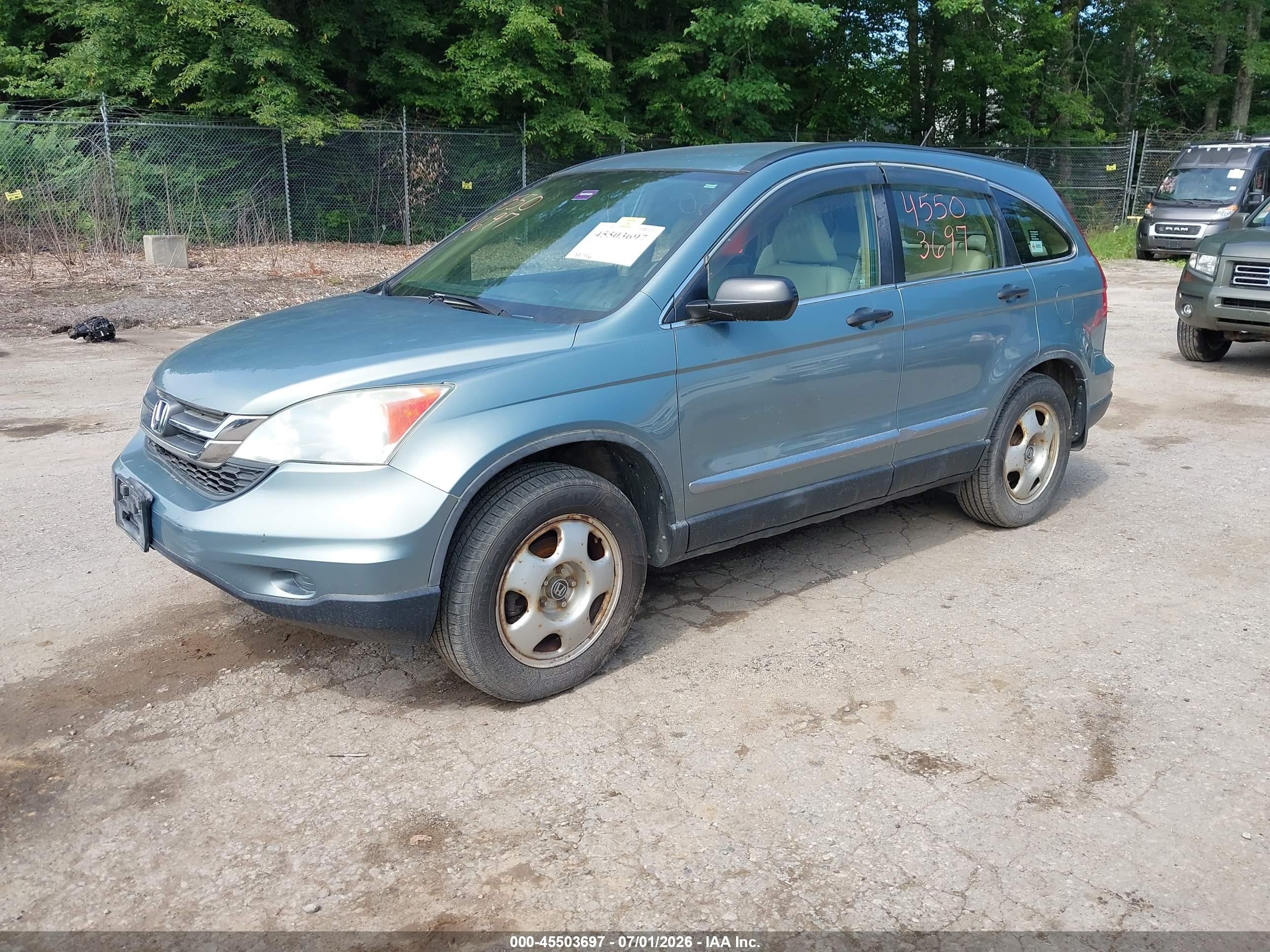 2010 Honda Cr-v Lx Blue vin: 5J6RE4H32AL037799