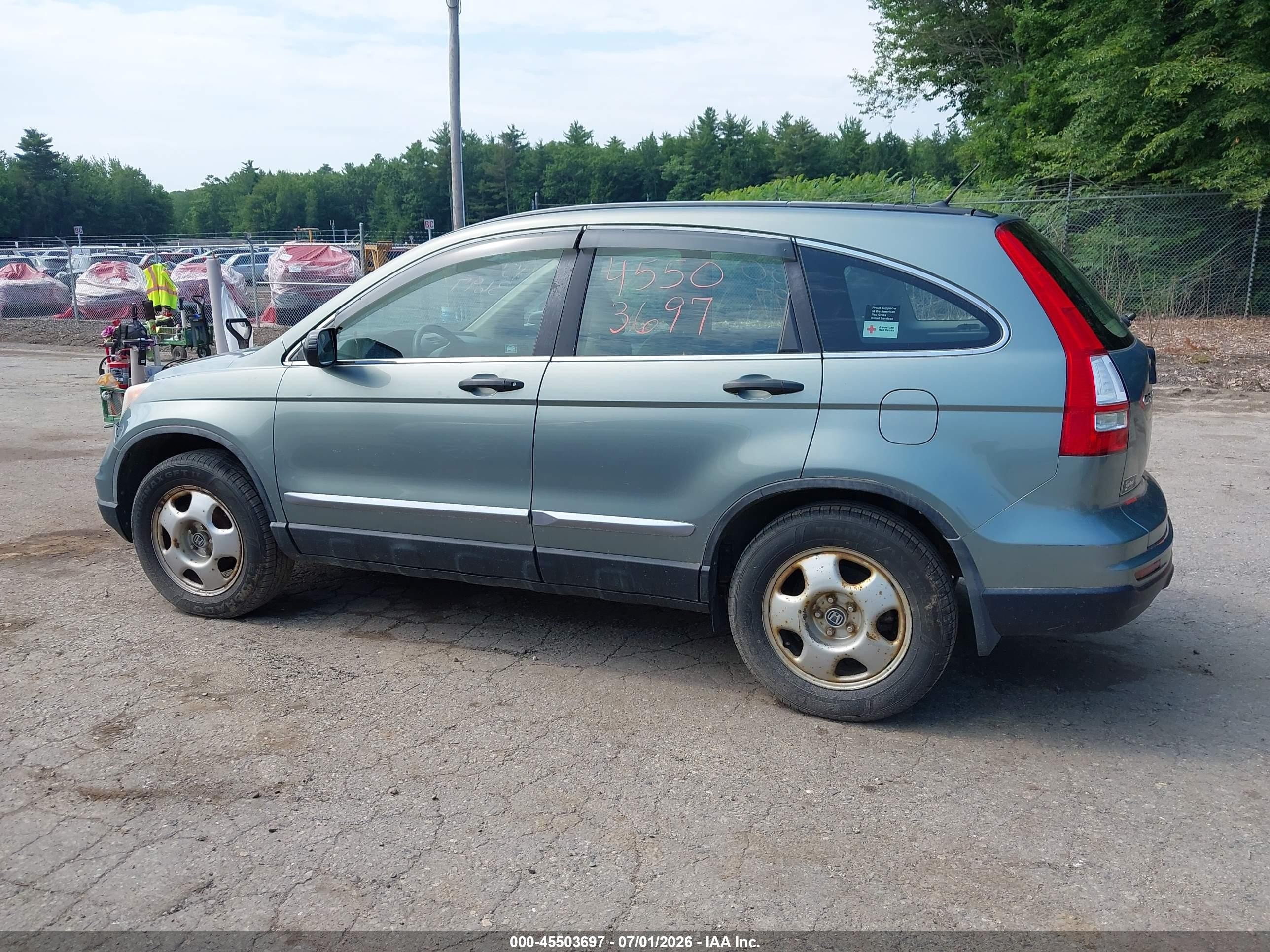 2010 Honda Cr-v Lx Blue vin: 5J6RE4H32AL037799