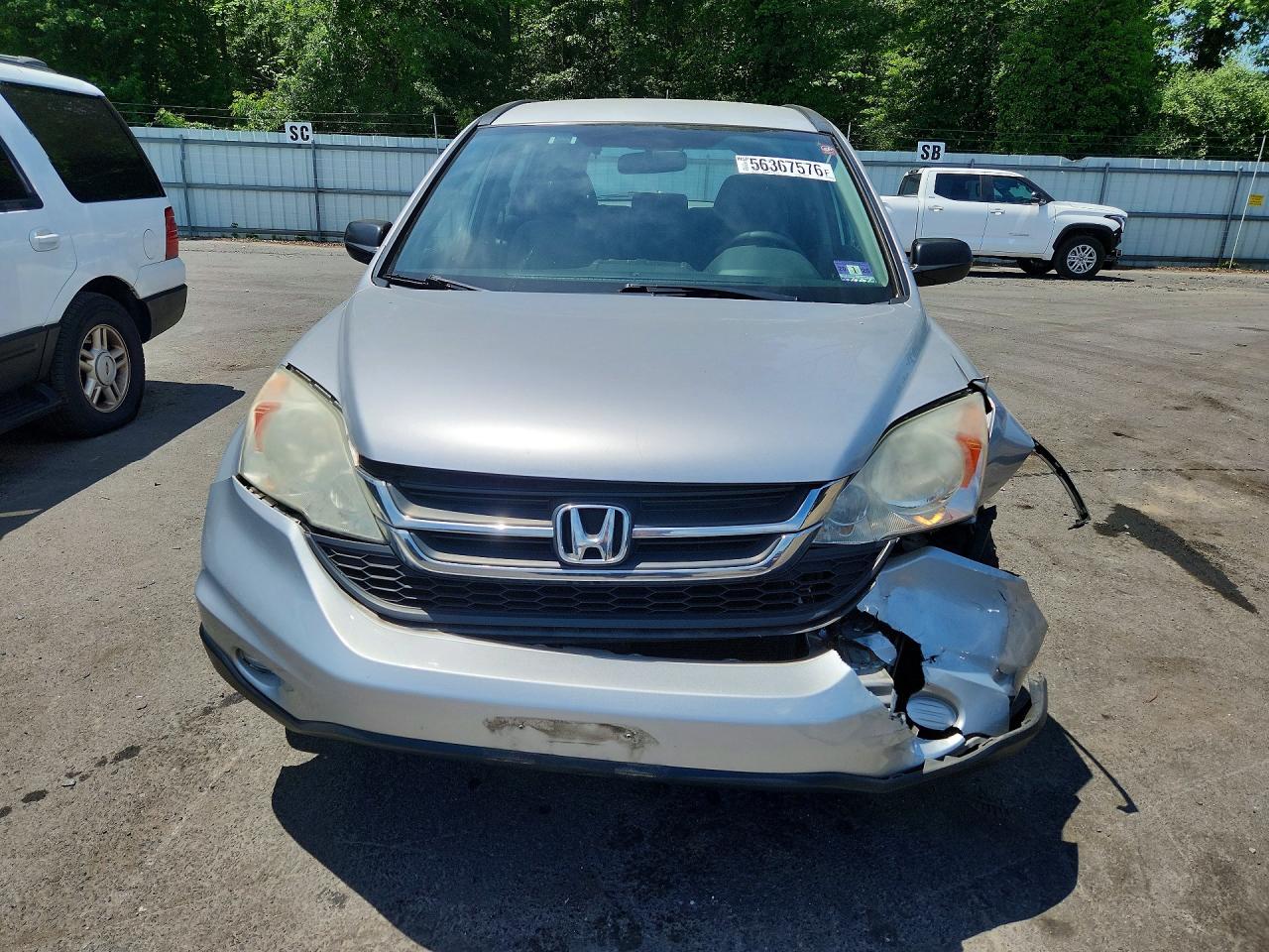 2010 Honda Cr-v Lx Silver vin: 5J6RE4H32AL043487