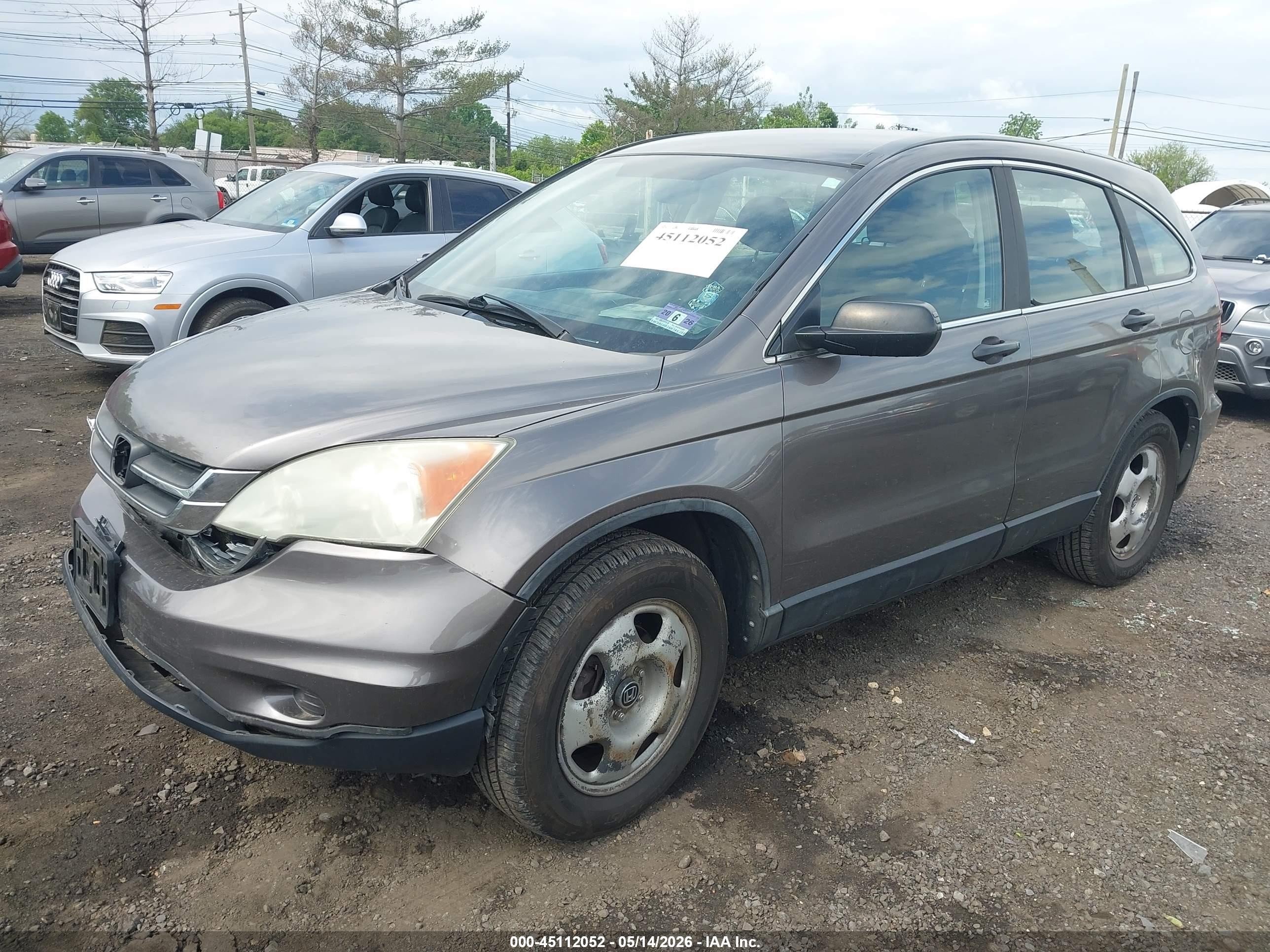 2010 Honda Cr-v Lx Gray vin: 5J6RE4H32AL072018