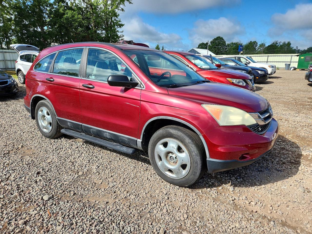 2011 Honda Cr-v Lx Maroon vin: 5J6RE4H32BL079679