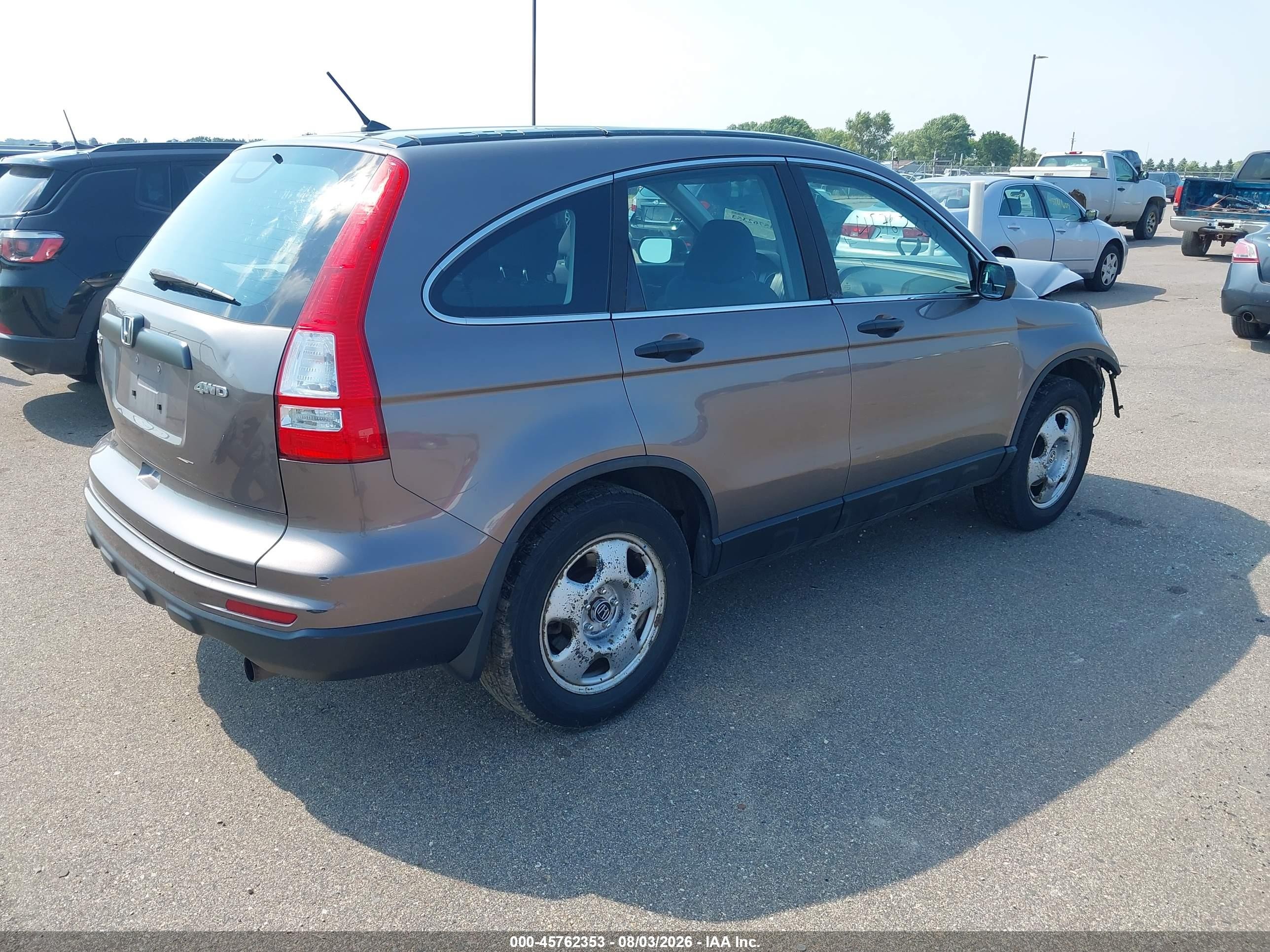 2011 Honda Cr-v Lx Gray vin: 5J6RE4H32BL090455