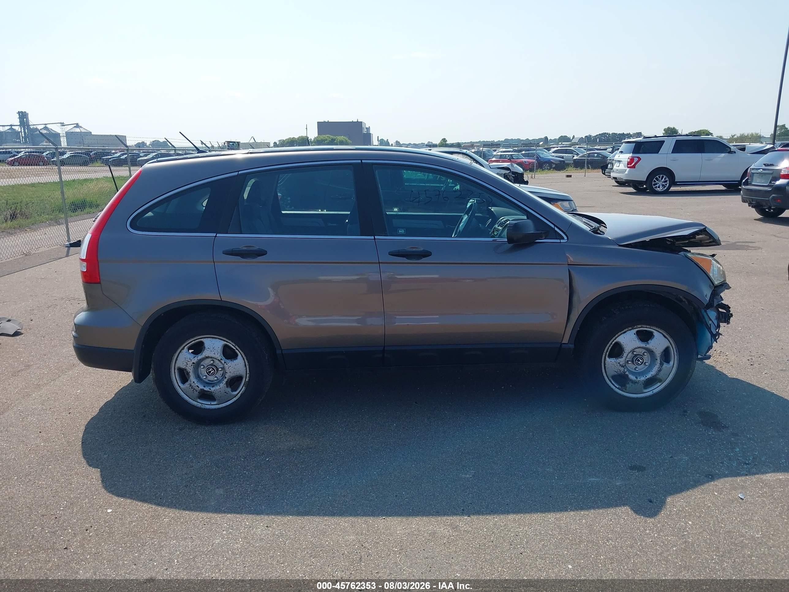 2011 Honda Cr-v Lx Gray vin: 5J6RE4H32BL090455
