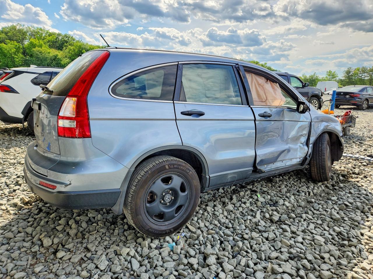 2010 Honda Cr-v Lx Blue vin: 5J6RE4H33AL011390