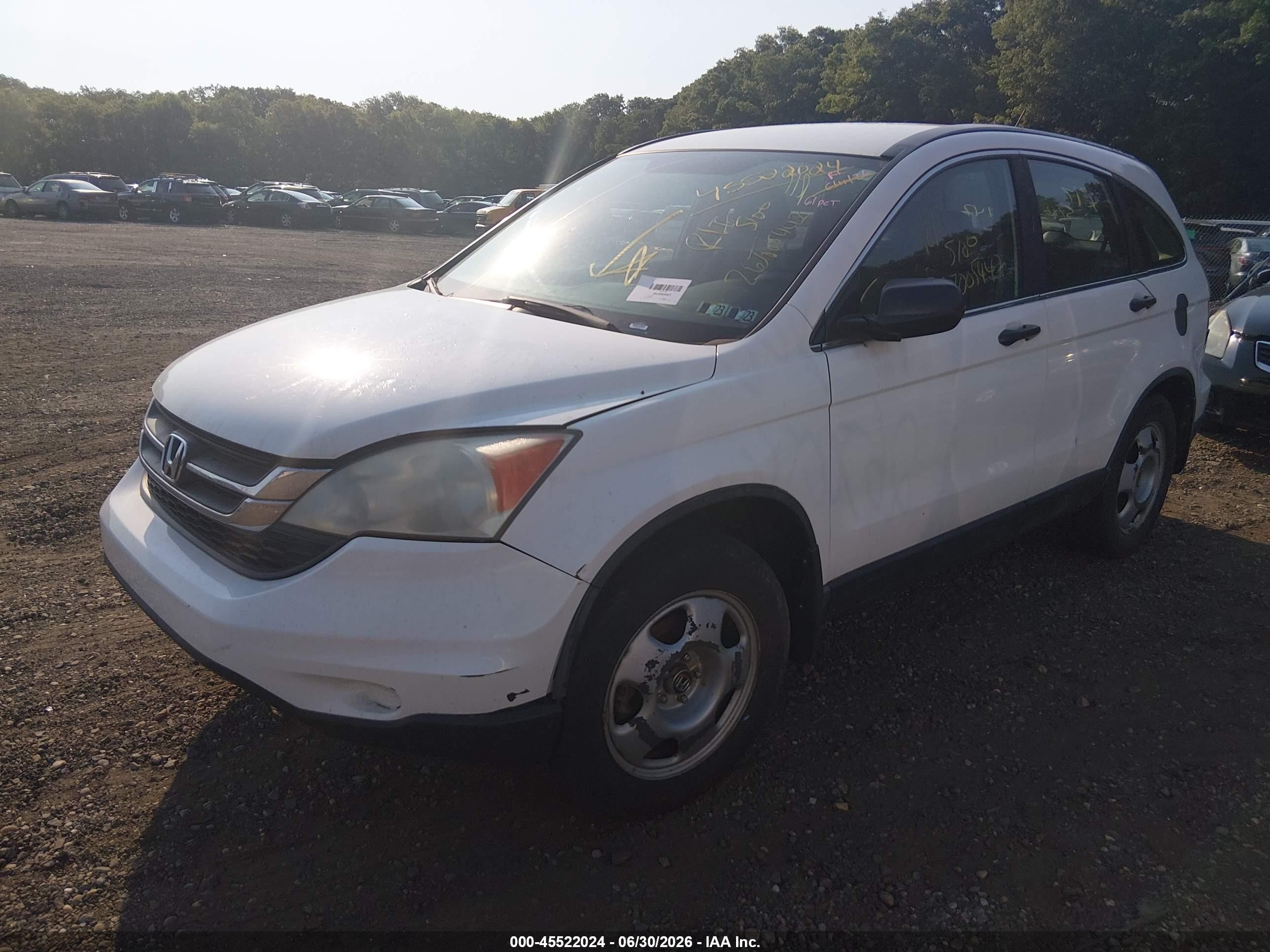 2010 Honda Cr-v Lx Белый vin: 5J6RE4H33AL045216