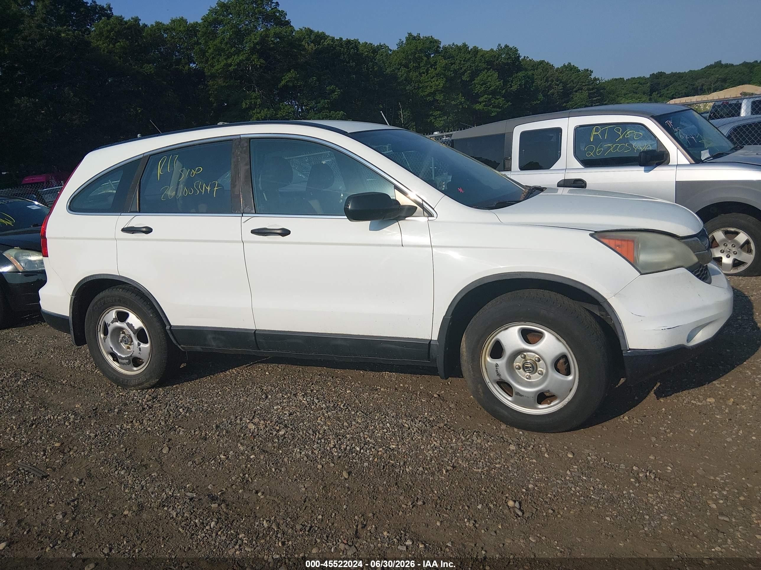 2010 Honda Cr-v Lx Белый vin: 5J6RE4H33AL045216