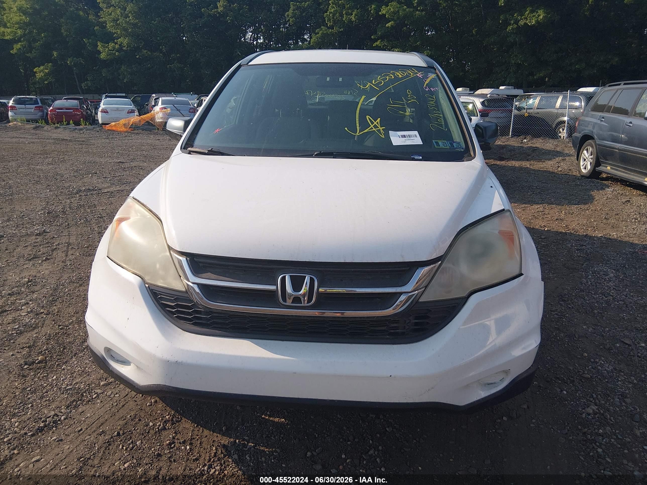 2010 Honda Cr-v Lx Белый vin: 5J6RE4H33AL045216