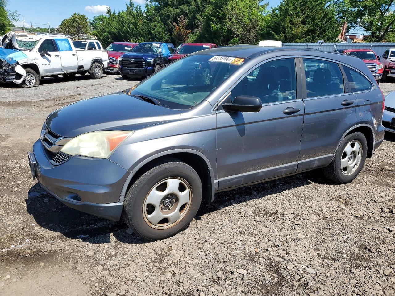 2010 Honda Cr-v Lx Gray vin: 5J6RE4H33AL052649