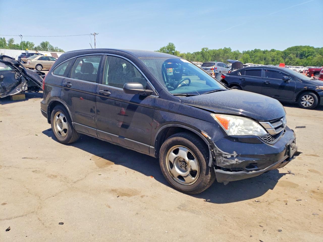 2010 Honda Cr-v Lx Black vin: 5J6RE4H33AL065577