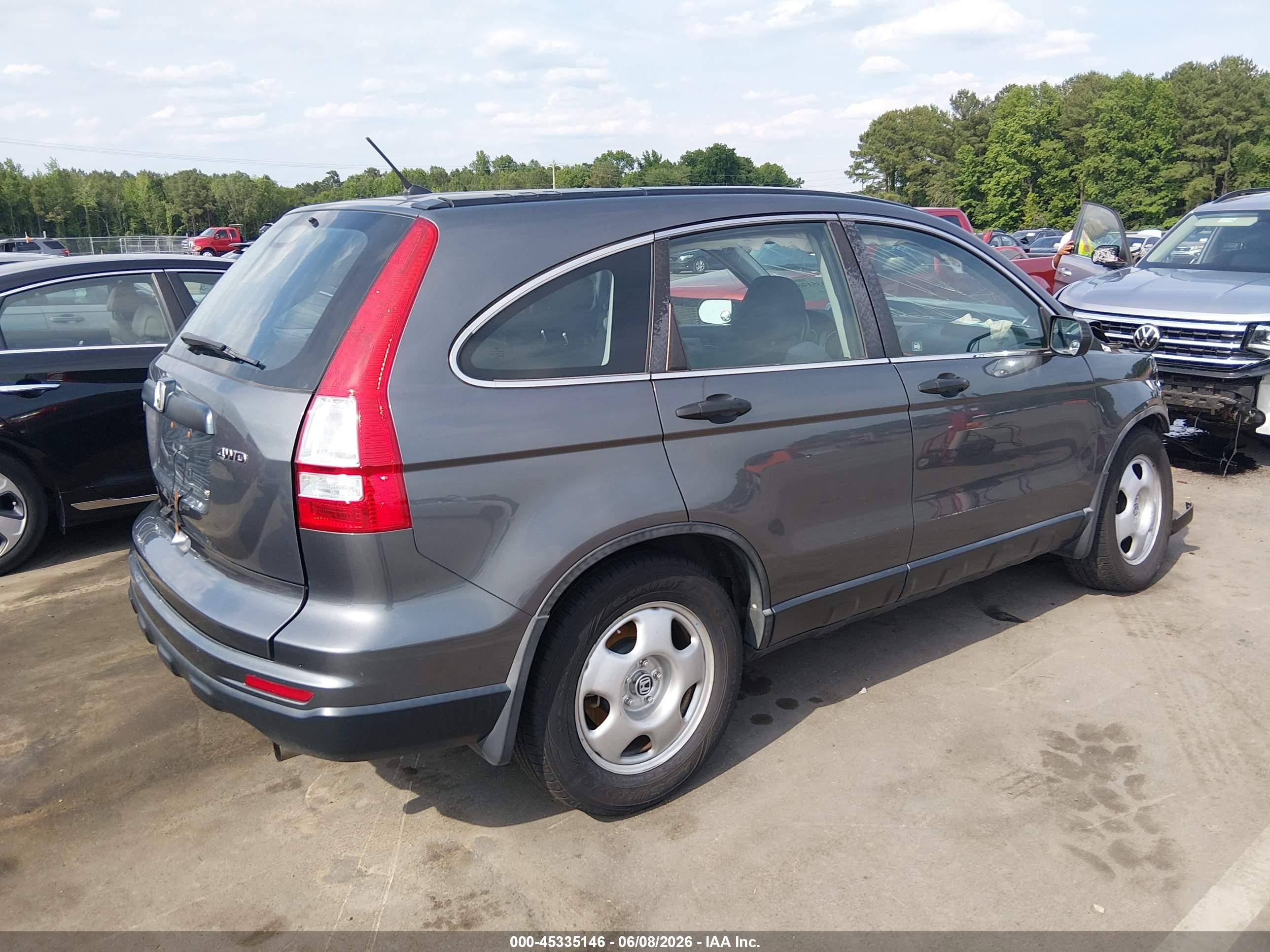2011 Honda Cr-v Lx Серый vin: 5J6RE4H33BL070621