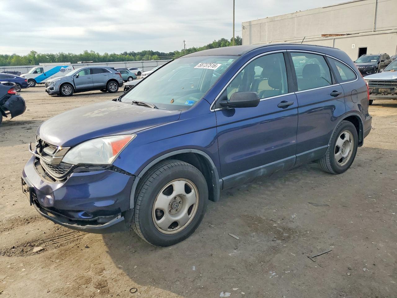 2011 Honda Cr-v Lx Blue vin: 5J6RE4H33BL081067