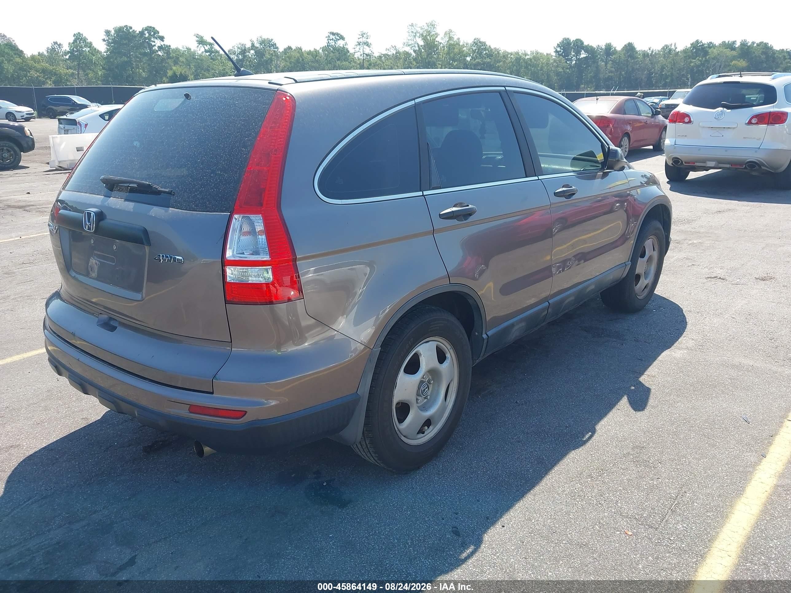 2011 Honda Cr-v Lx Gray vin: 5J6RE4H33BL087578