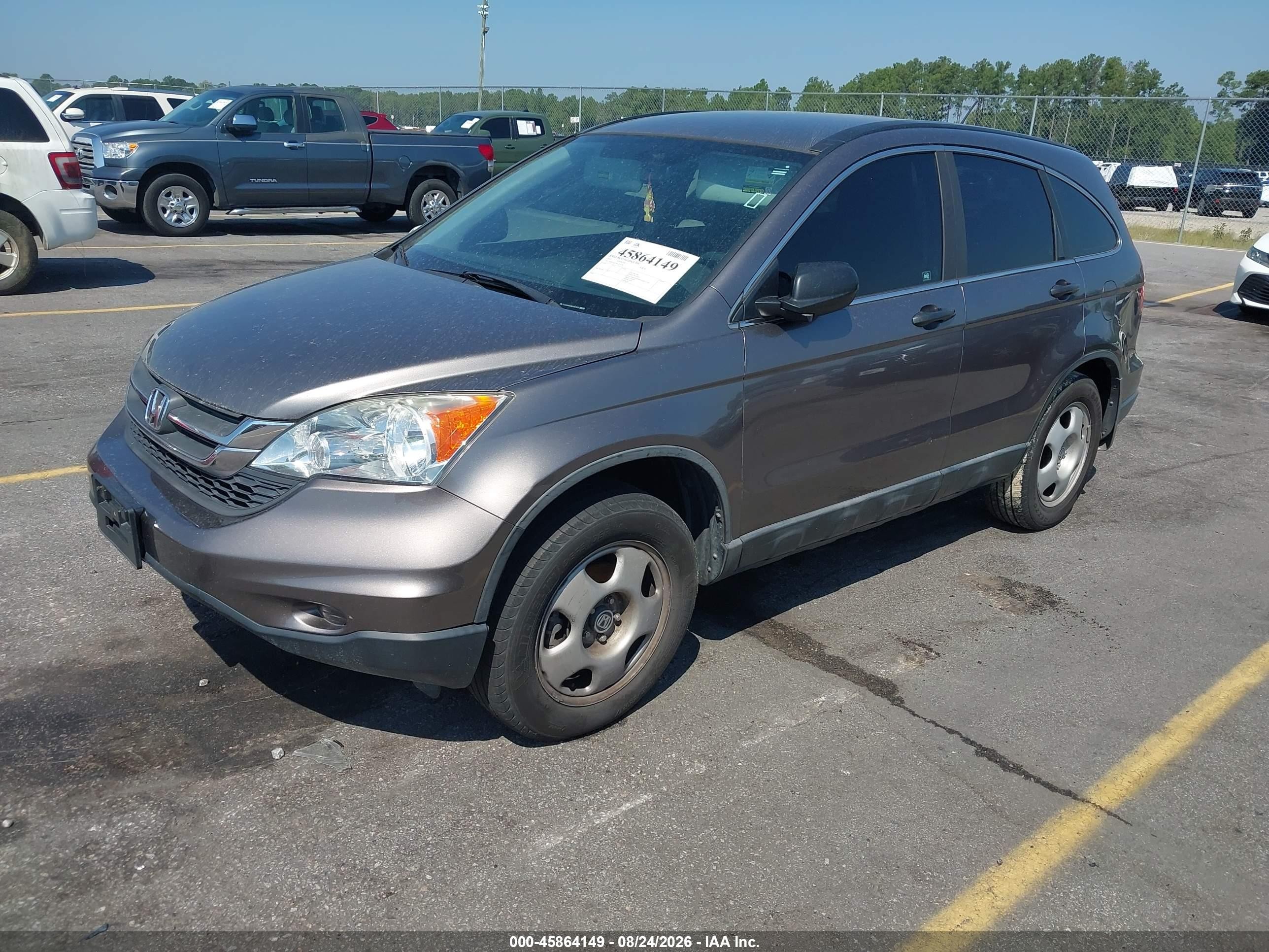 2011 Honda Cr-v Lx Gray vin: 5J6RE4H33BL087578