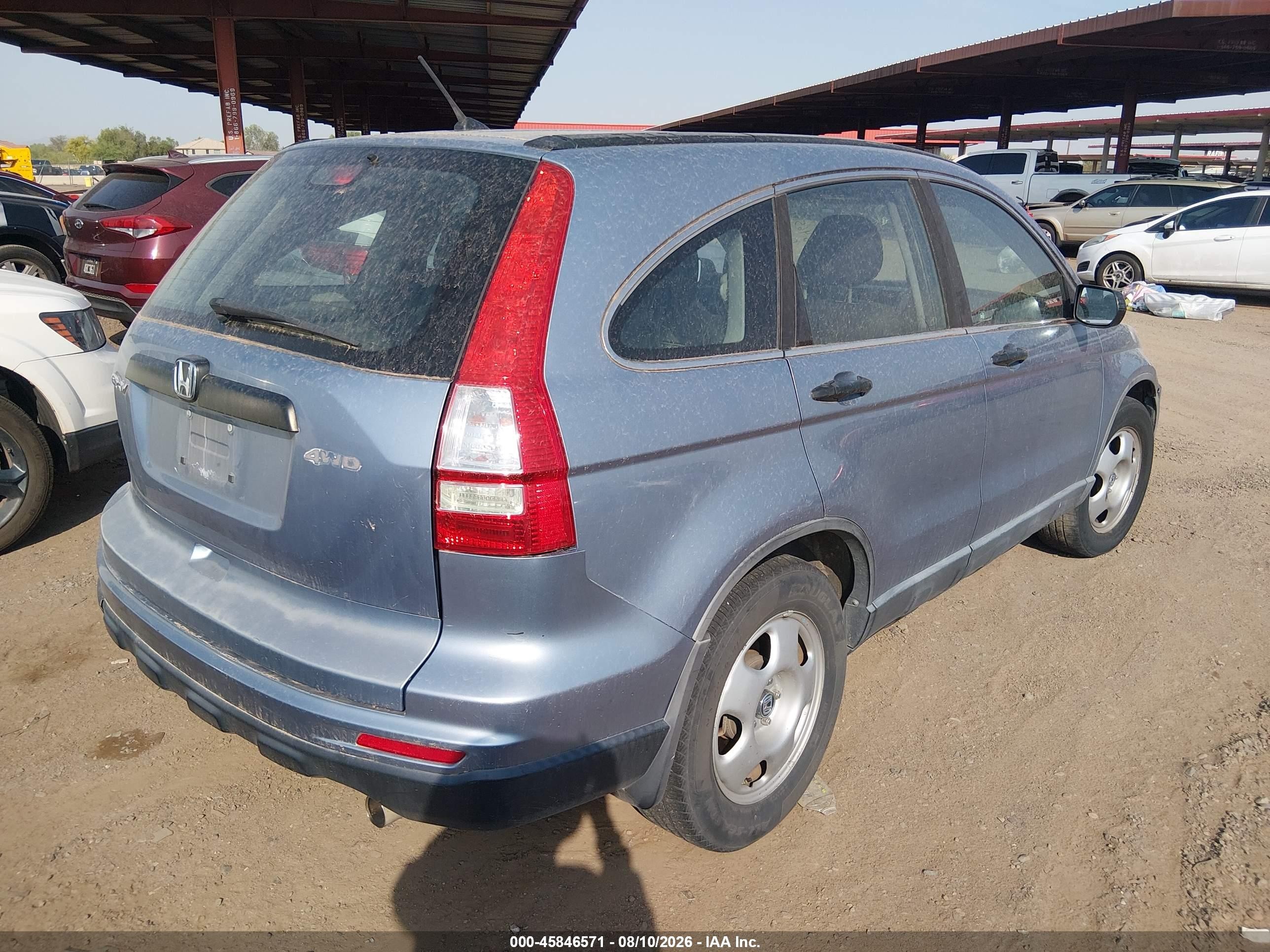 2010 Honda Cr-v Lx Blue vin: 5J6RE4H34AL005615