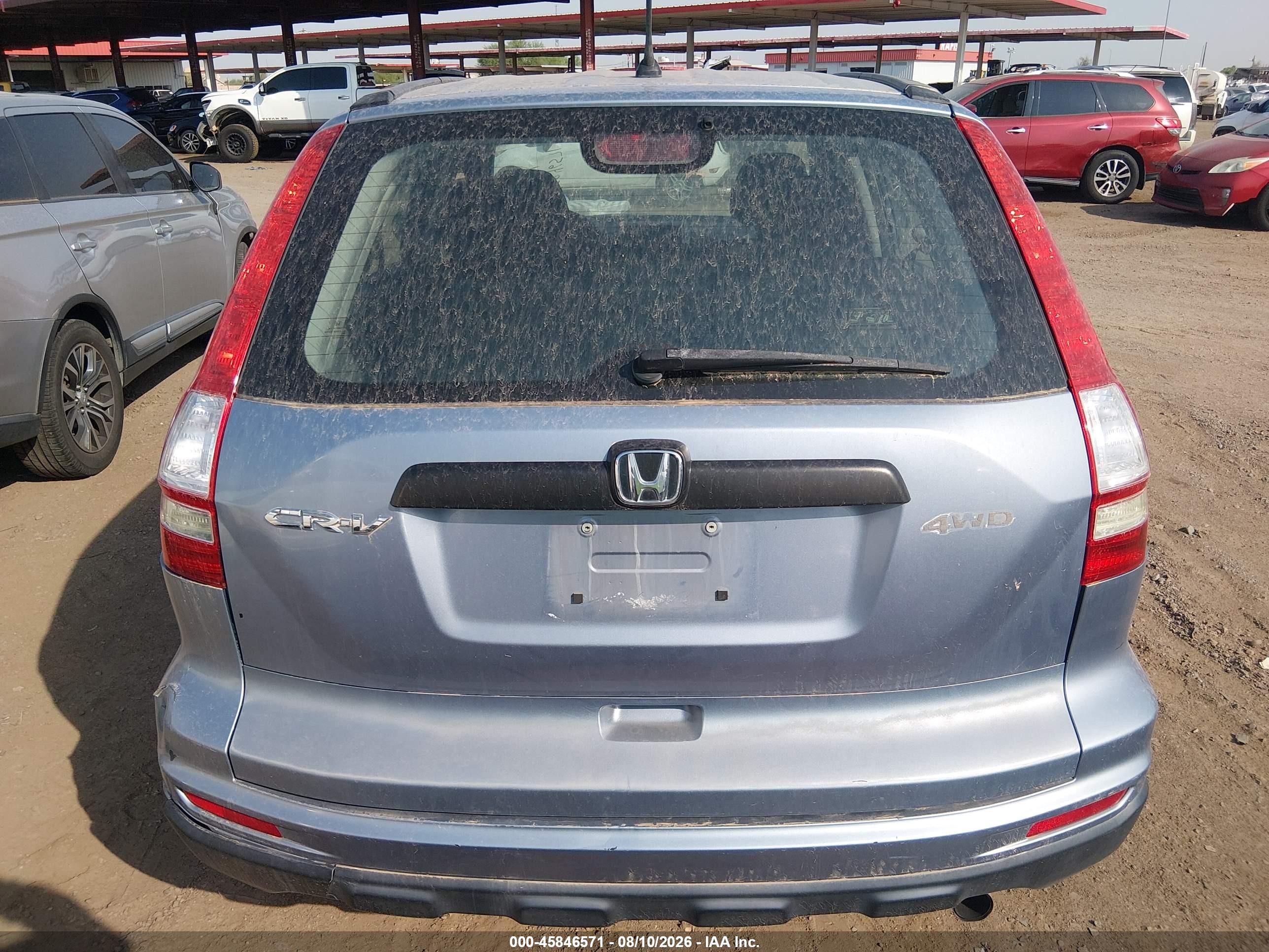 2010 Honda Cr-v Lx Blue vin: 5J6RE4H34AL005615