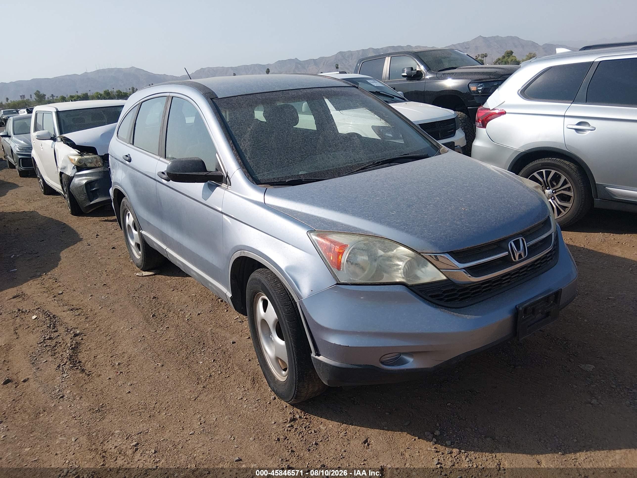 2010 Honda Cr-v Lx Blue vin: 5J6RE4H34AL005615