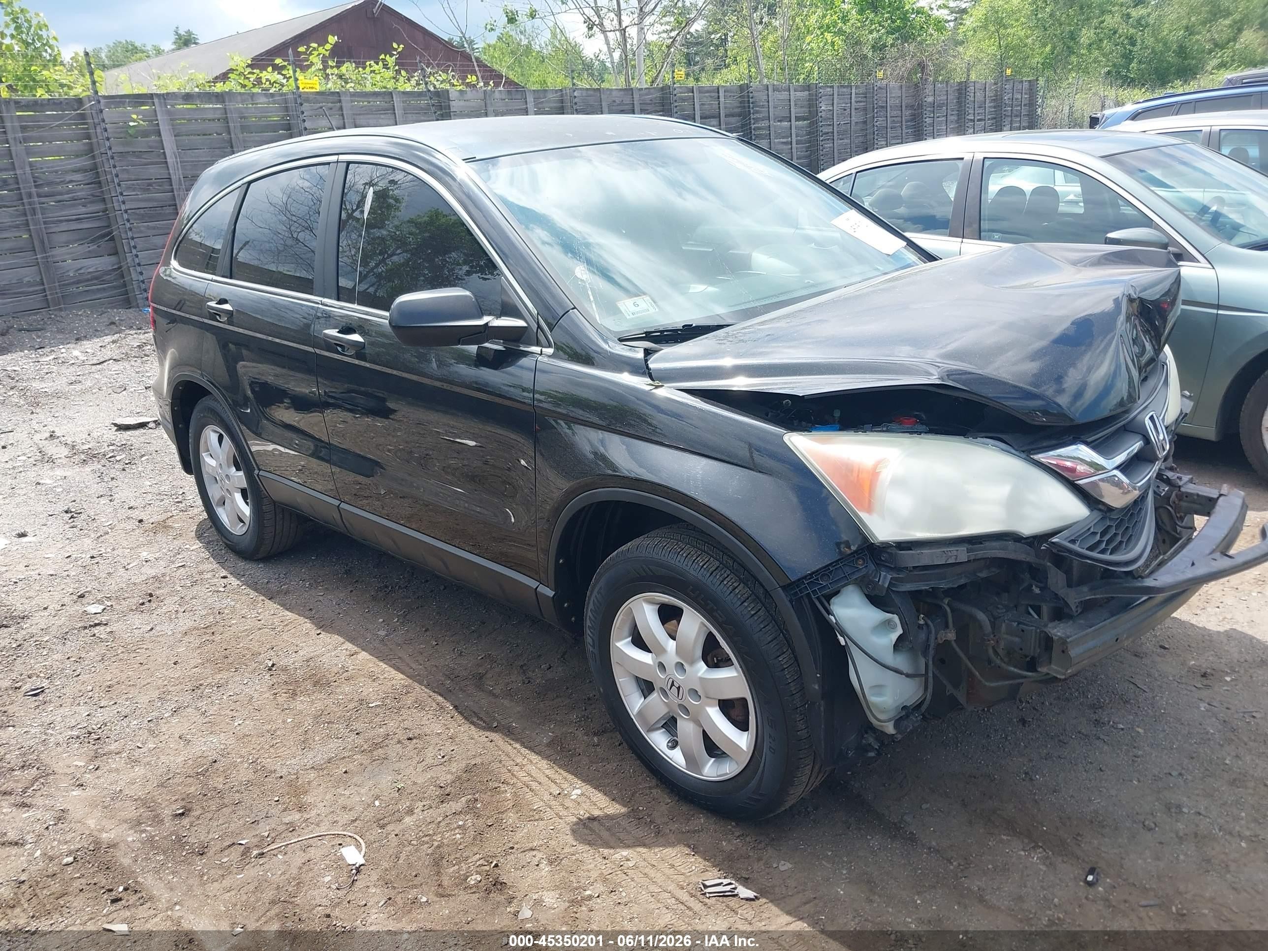 2010 Honda Cr-v Lx Black vin: 5J6RE4H34AL065538