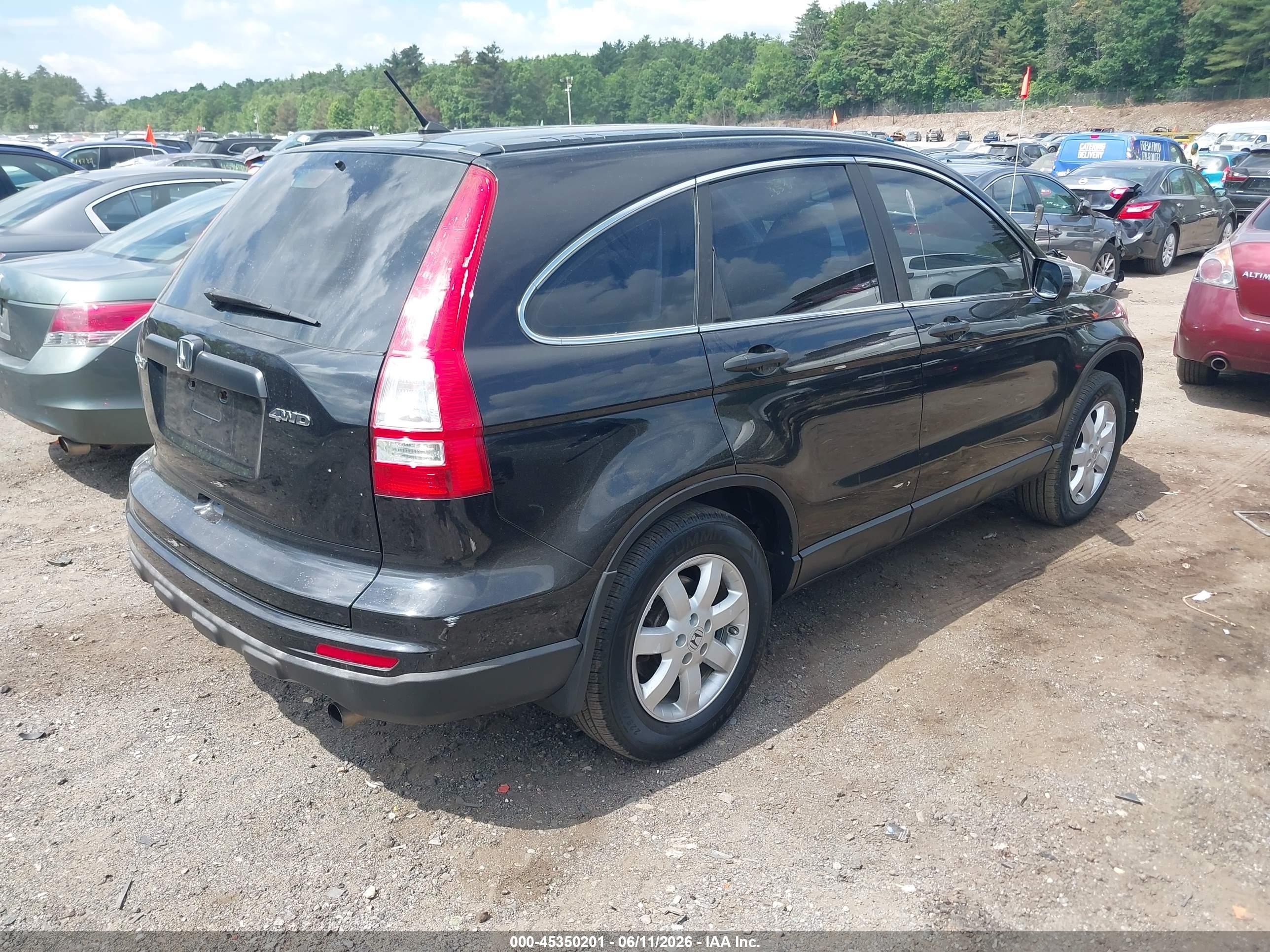 2010 Honda Cr-v Lx Black vin: 5J6RE4H34AL065538