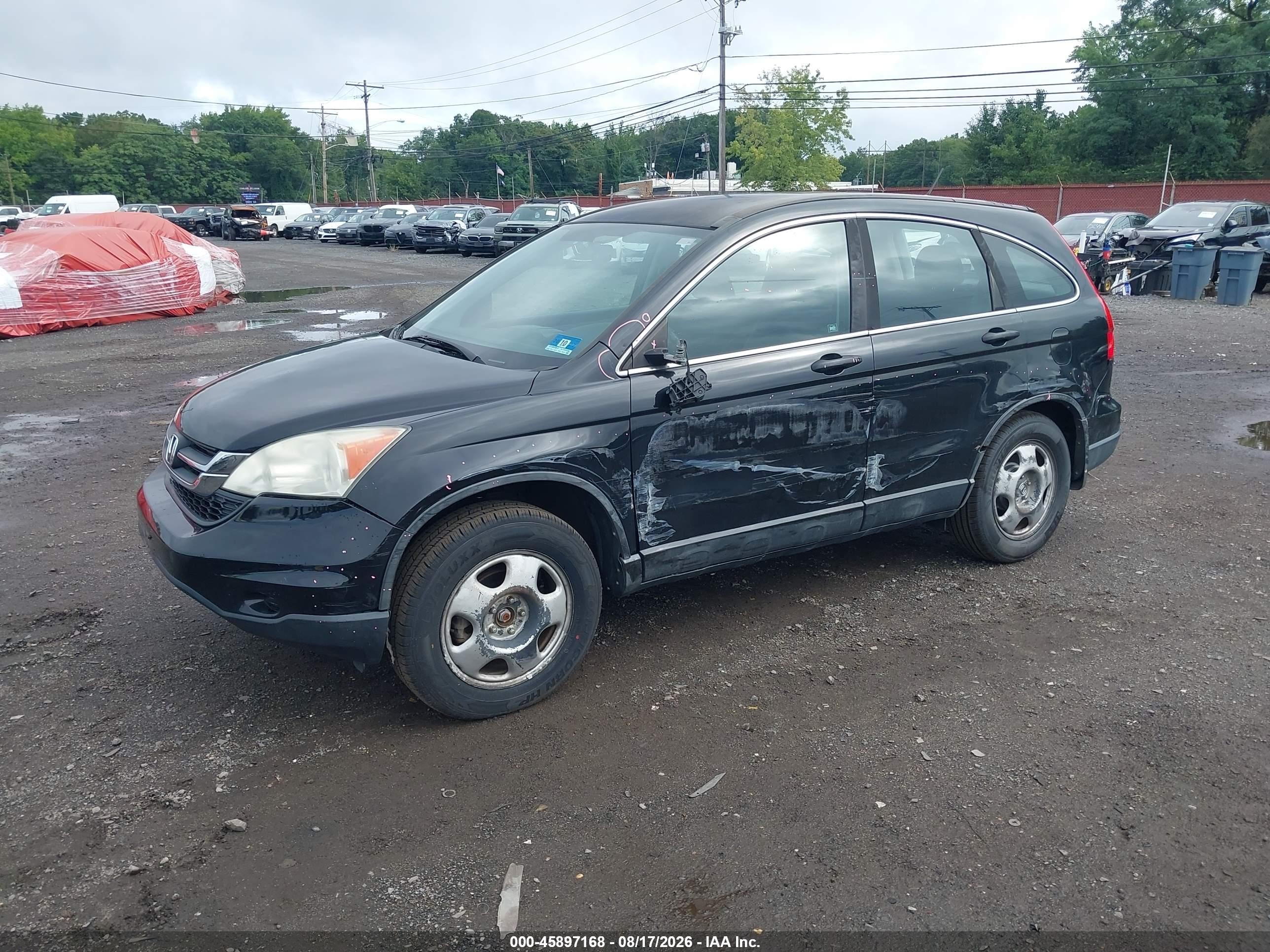 2010 Honda Cr-v Lx Black vin: 5J6RE4H34AL070920