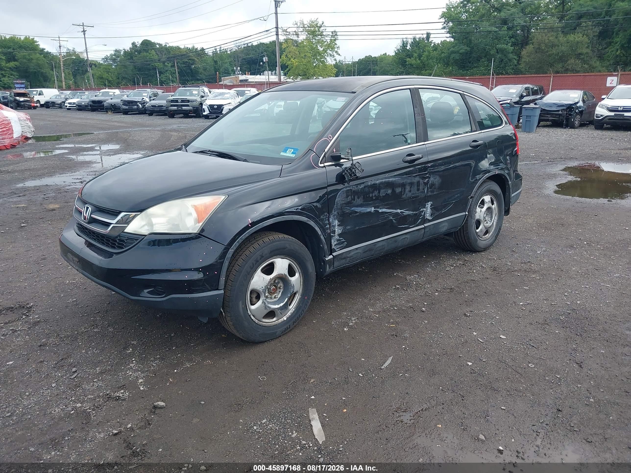 2010 Honda Cr-v Lx Black vin: 5J6RE4H34AL070920