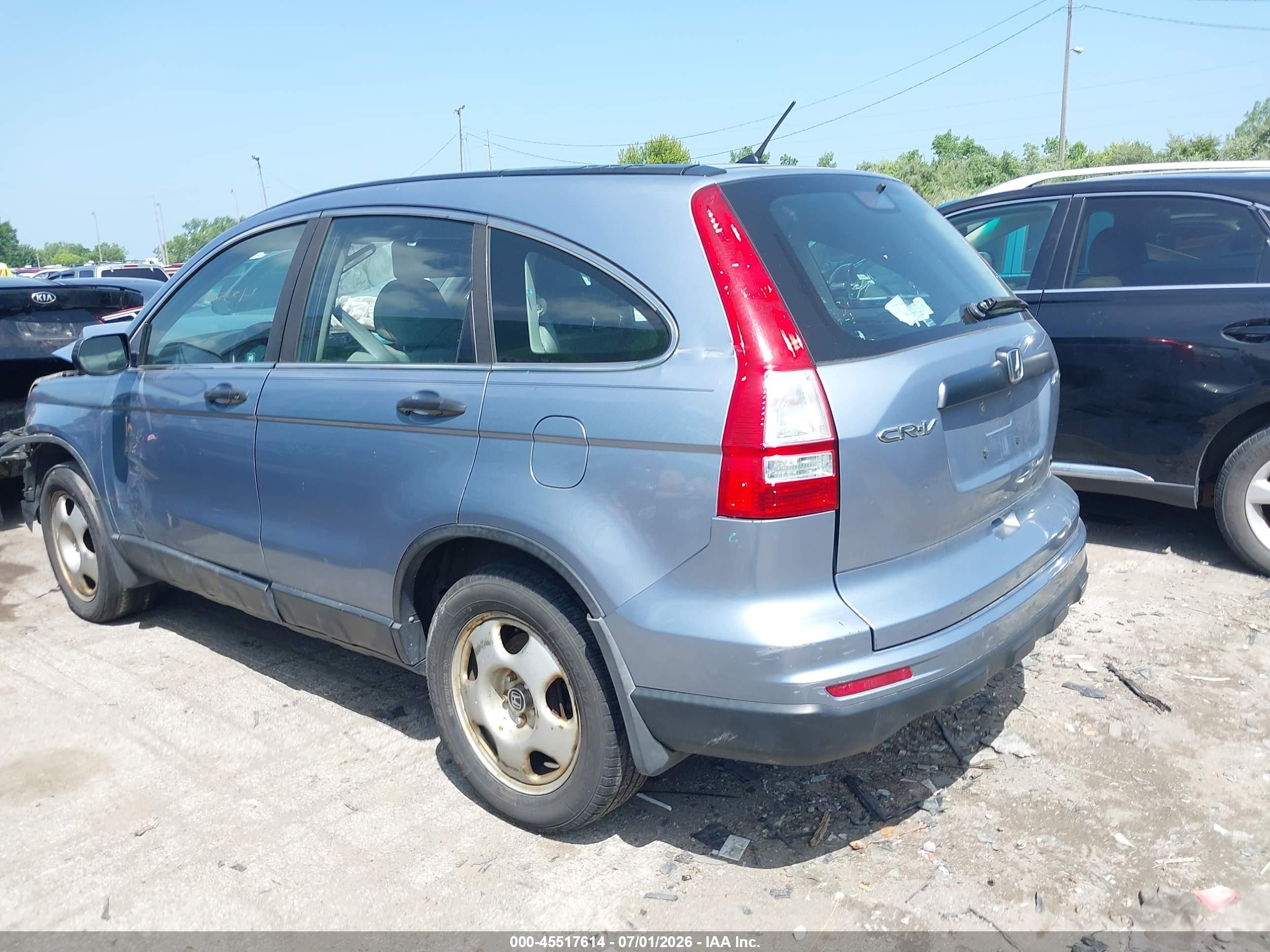 2011 Honda Cr-v Lx Blue vin: 5J6RE4H34BL000206