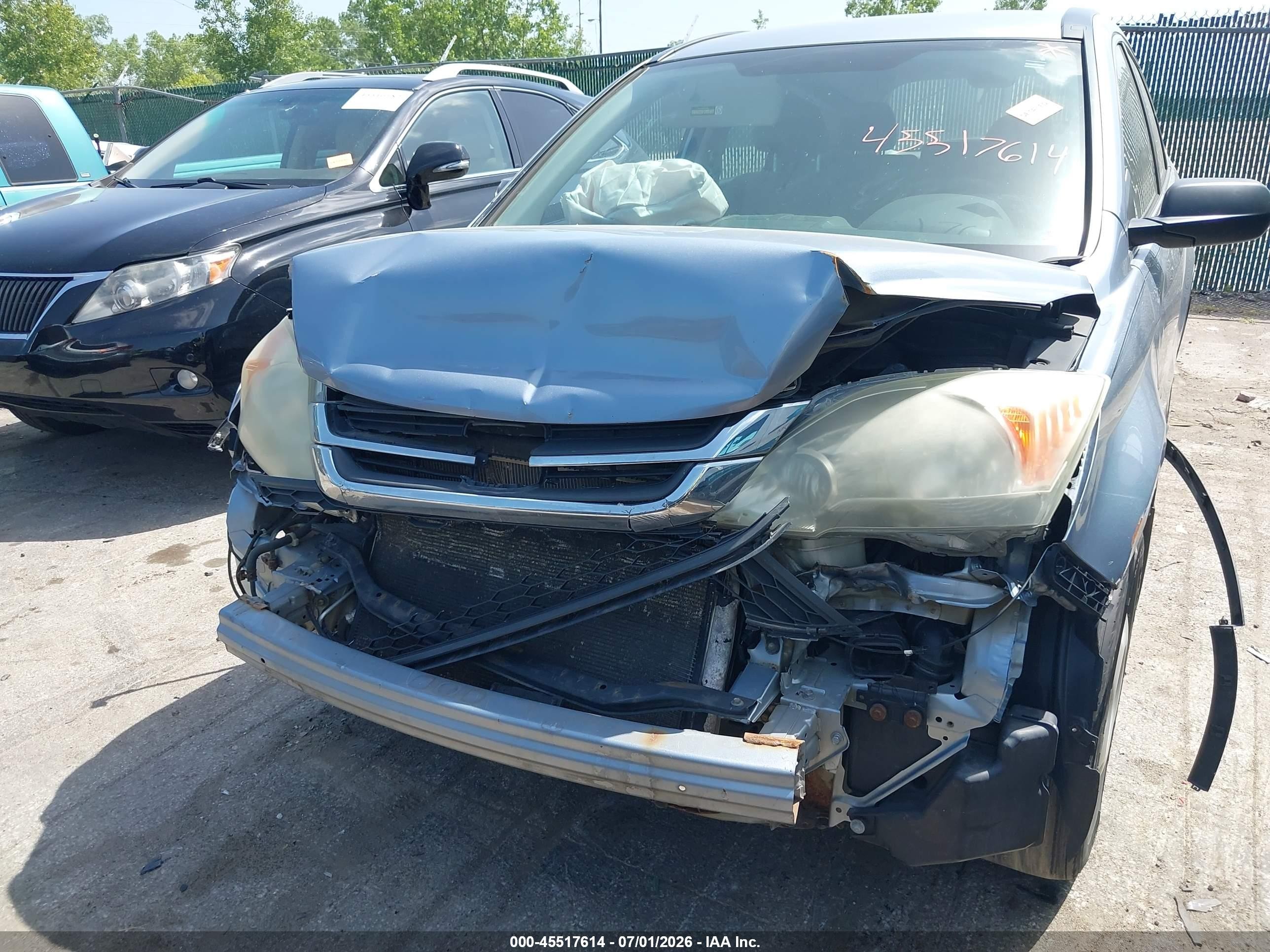 2011 Honda Cr-v Lx Blue vin: 5J6RE4H34BL000206