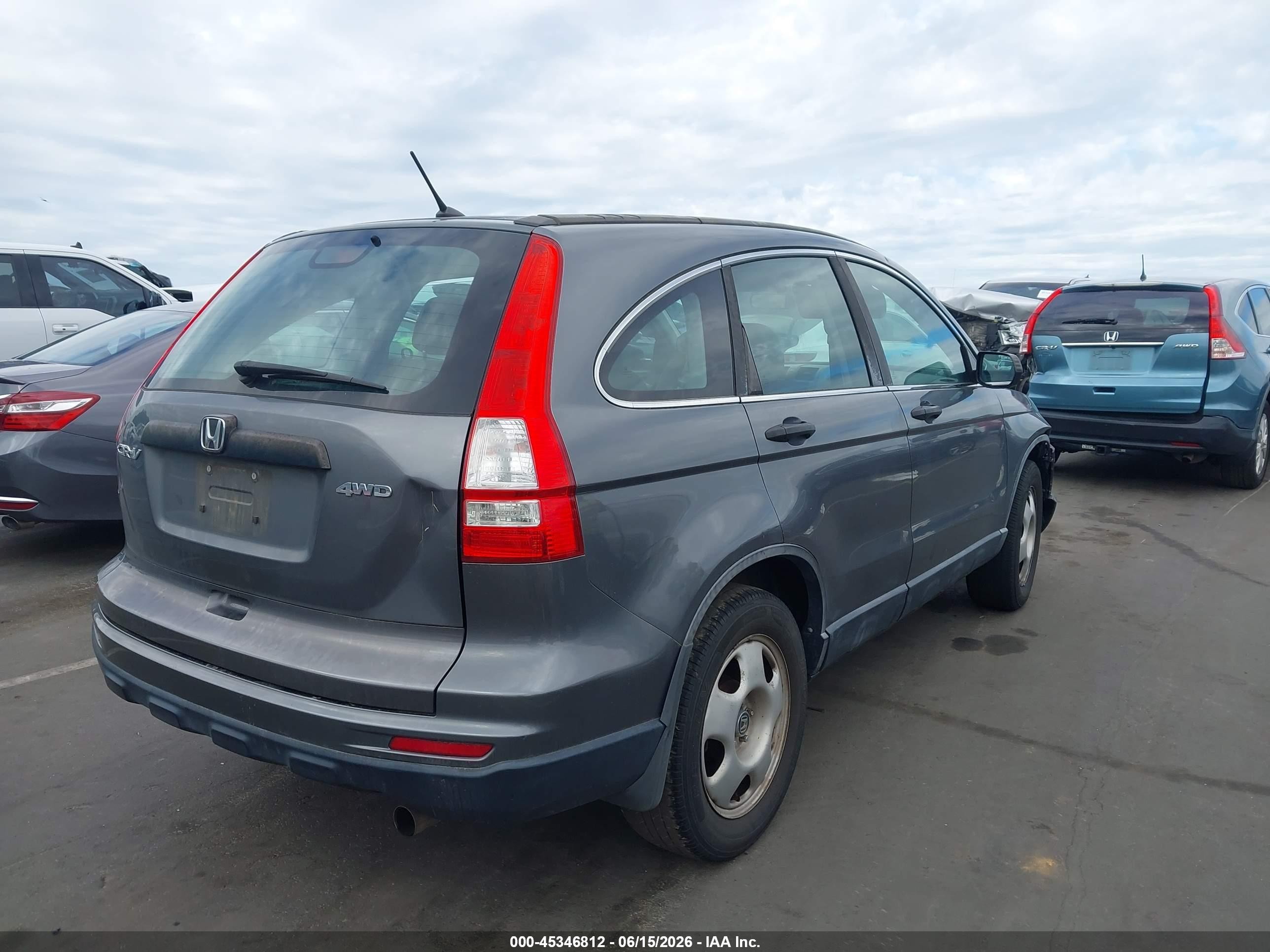 2011 Honda Cr-v Lx Gray vin: 5J6RE4H34BL003106