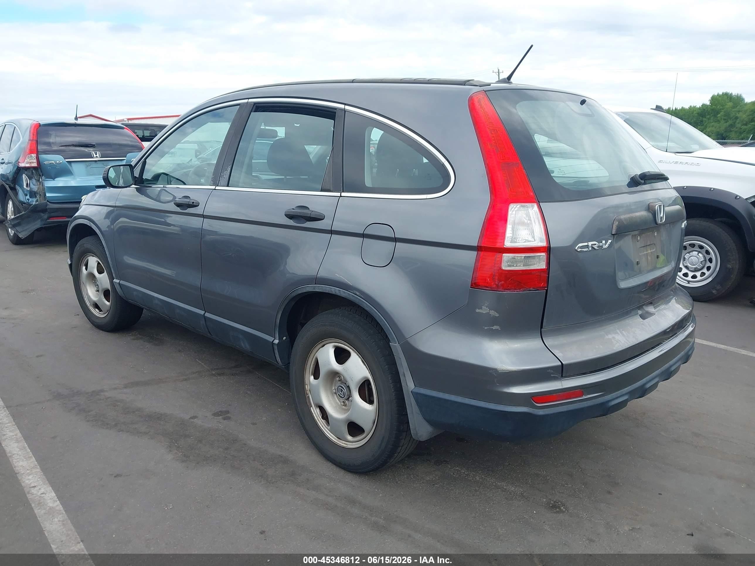 2011 Honda Cr-v Lx Gray vin: 5J6RE4H34BL003106