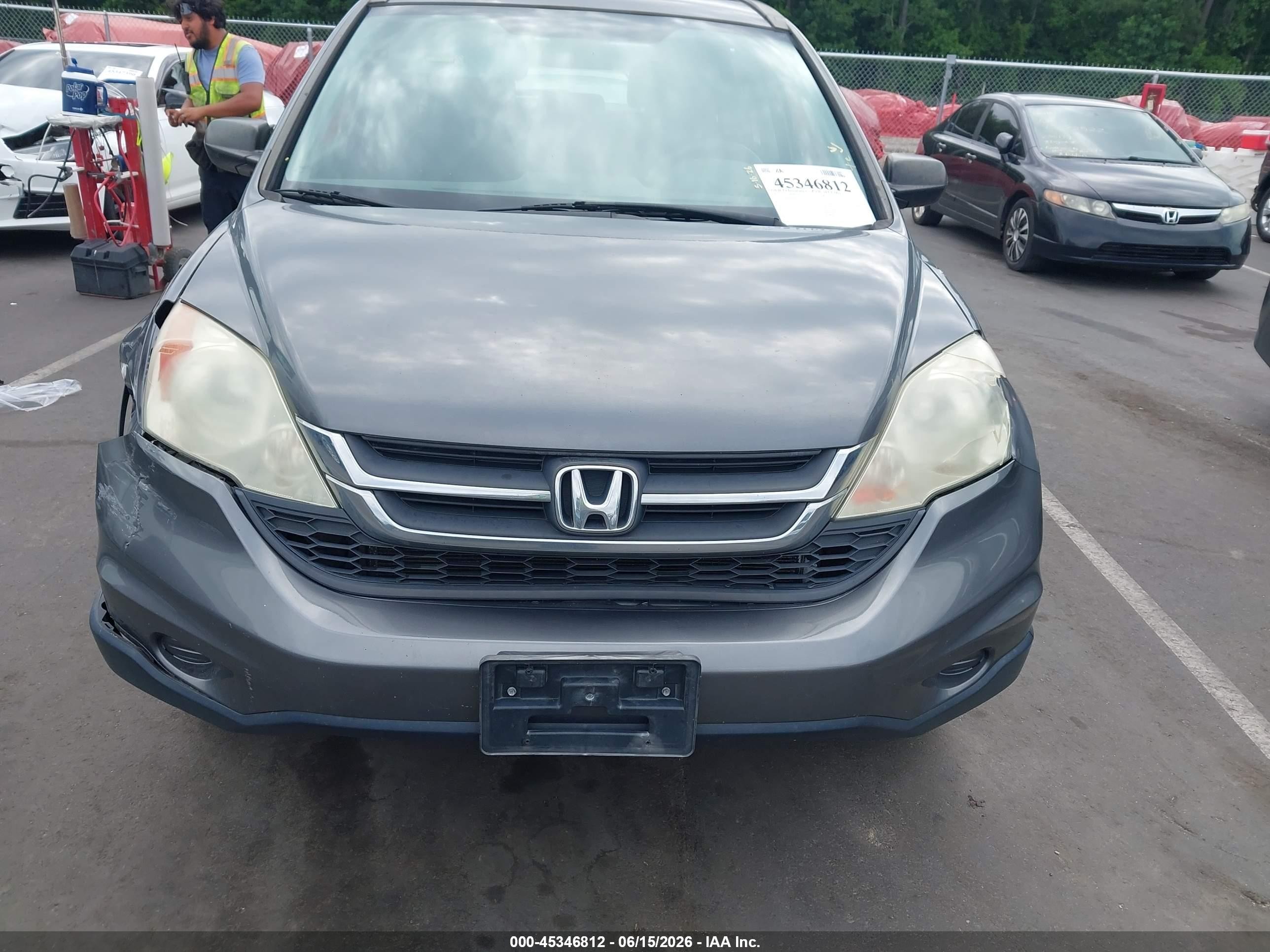 2011 Honda Cr-v Lx Gray vin: 5J6RE4H34BL003106