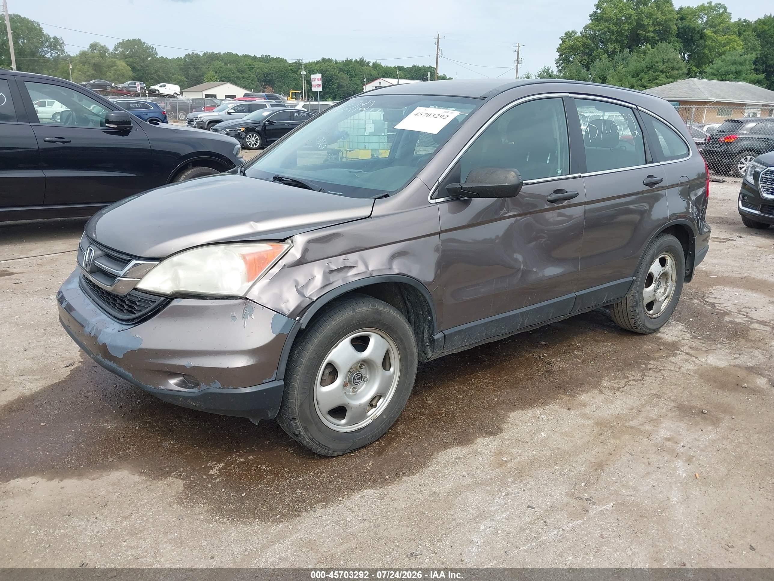 2011 Honda Cr-v Lx Gray vin: 5J6RE4H34BL050250