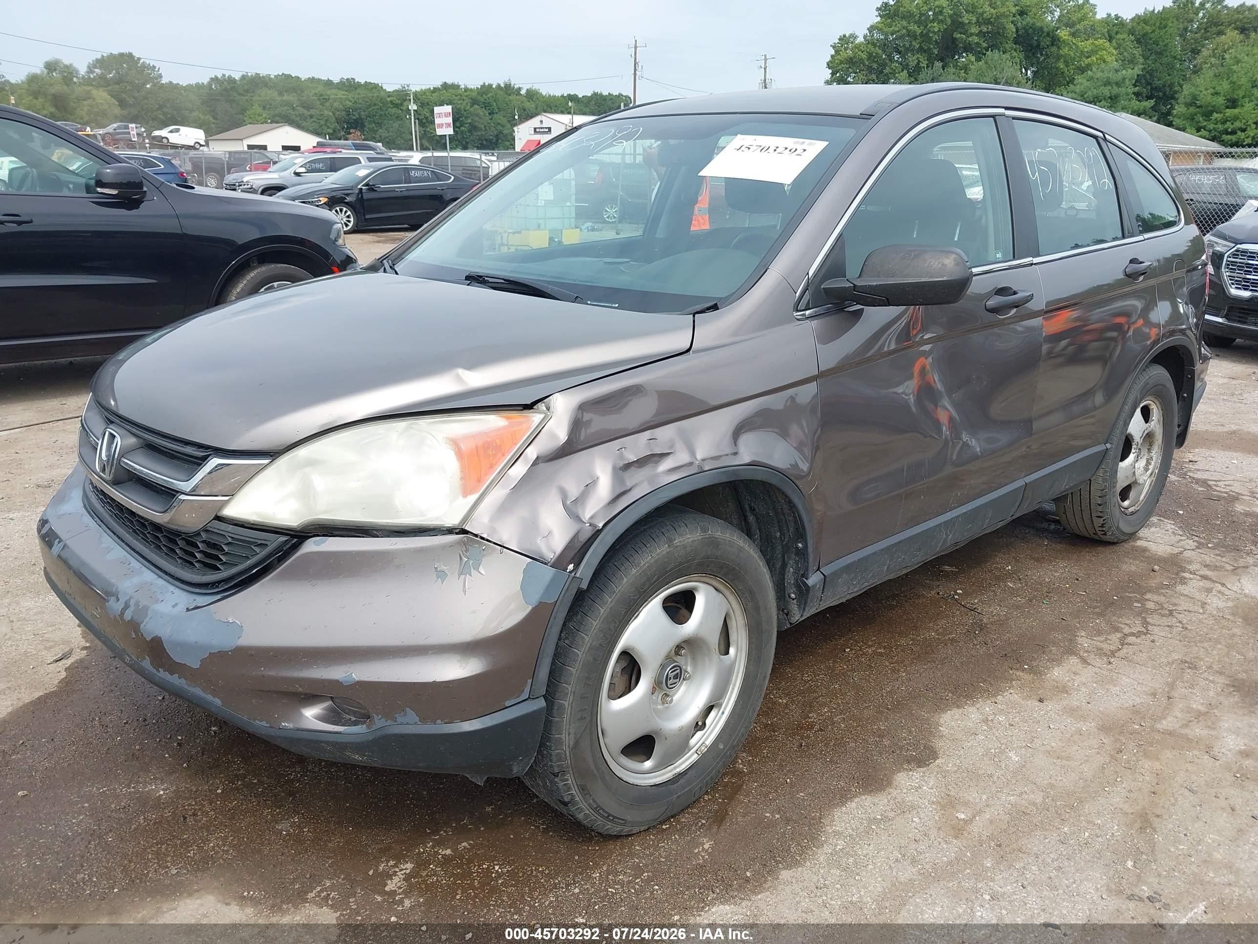 2011 Honda Cr-v Lx Gray vin: 5J6RE4H34BL050250