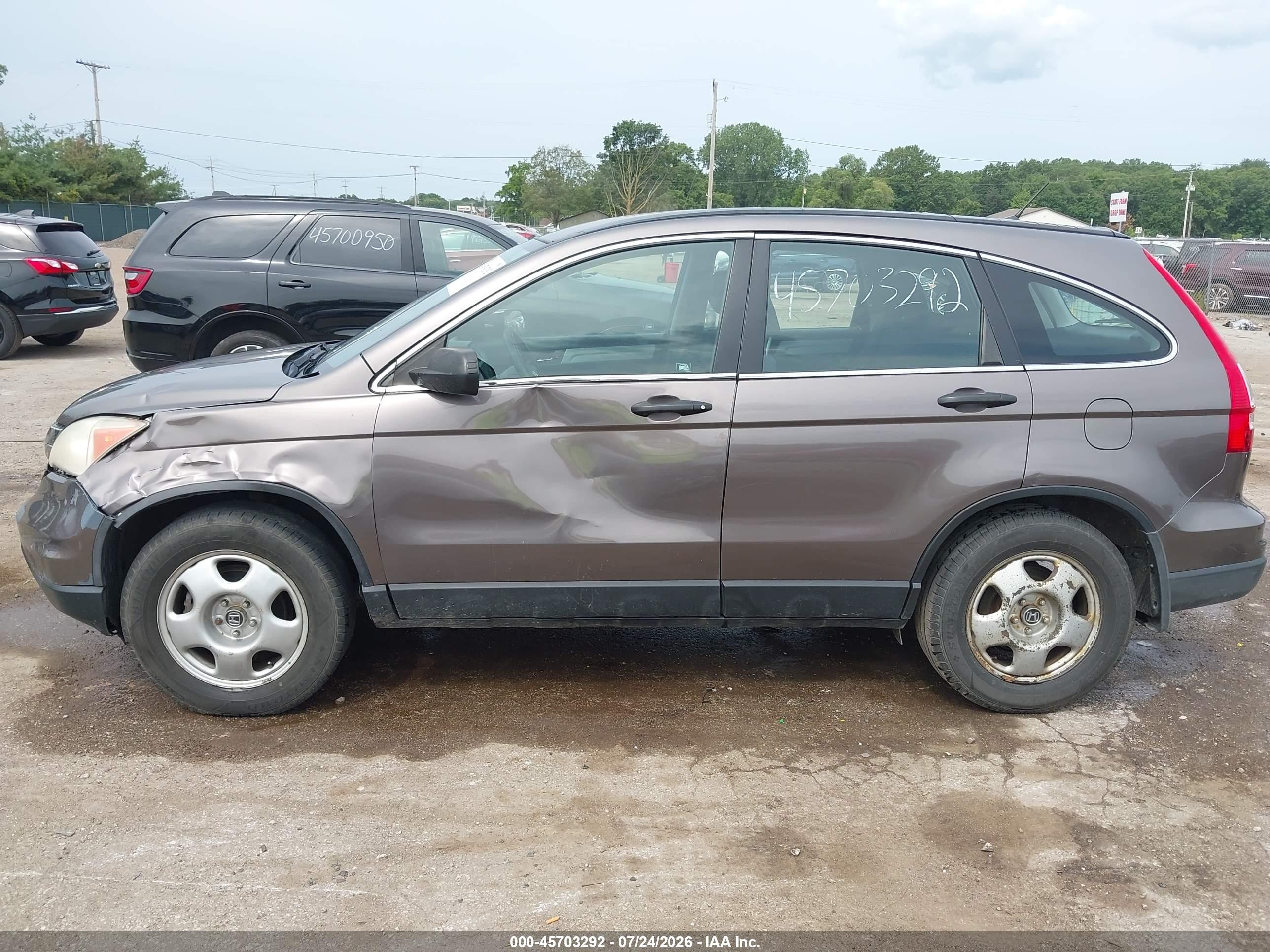 2011 Honda Cr-v Lx Gray vin: 5J6RE4H34BL050250