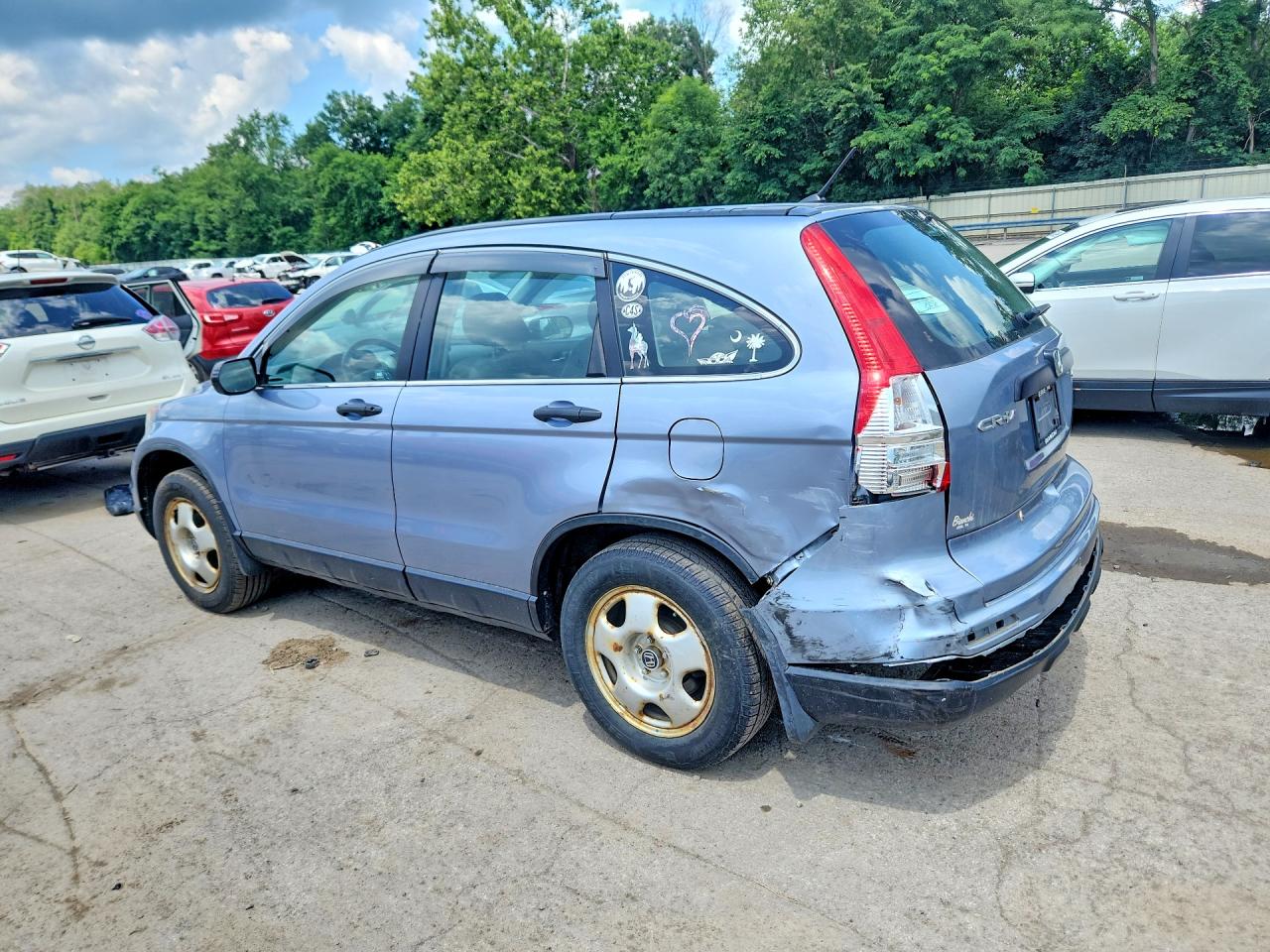 2011 Honda Cr-v Lx Blue vin: 5J6RE4H34BL109992