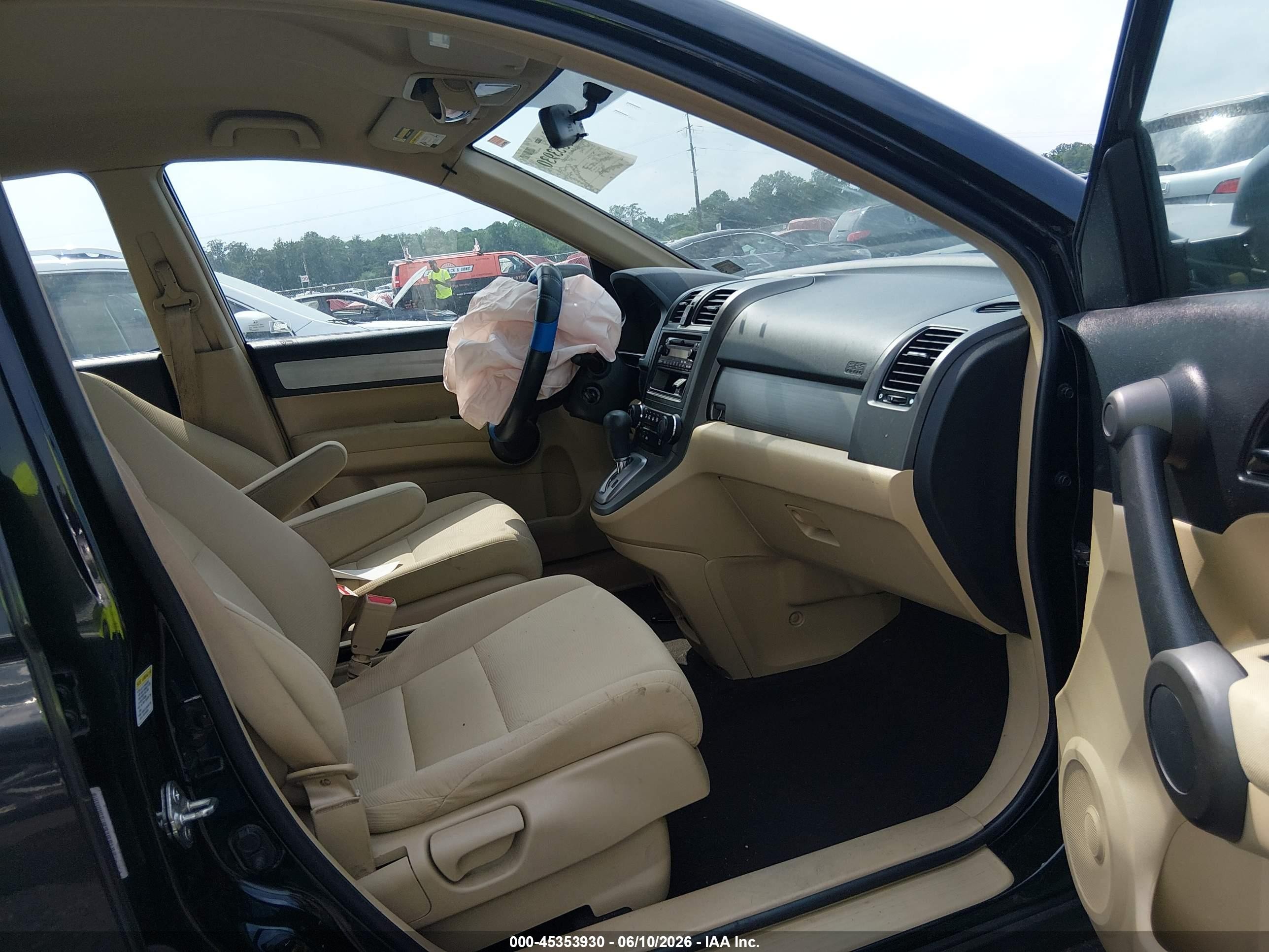 2010 Honda Cr-v Lx Black vin: 5J6RE4H35AL013710