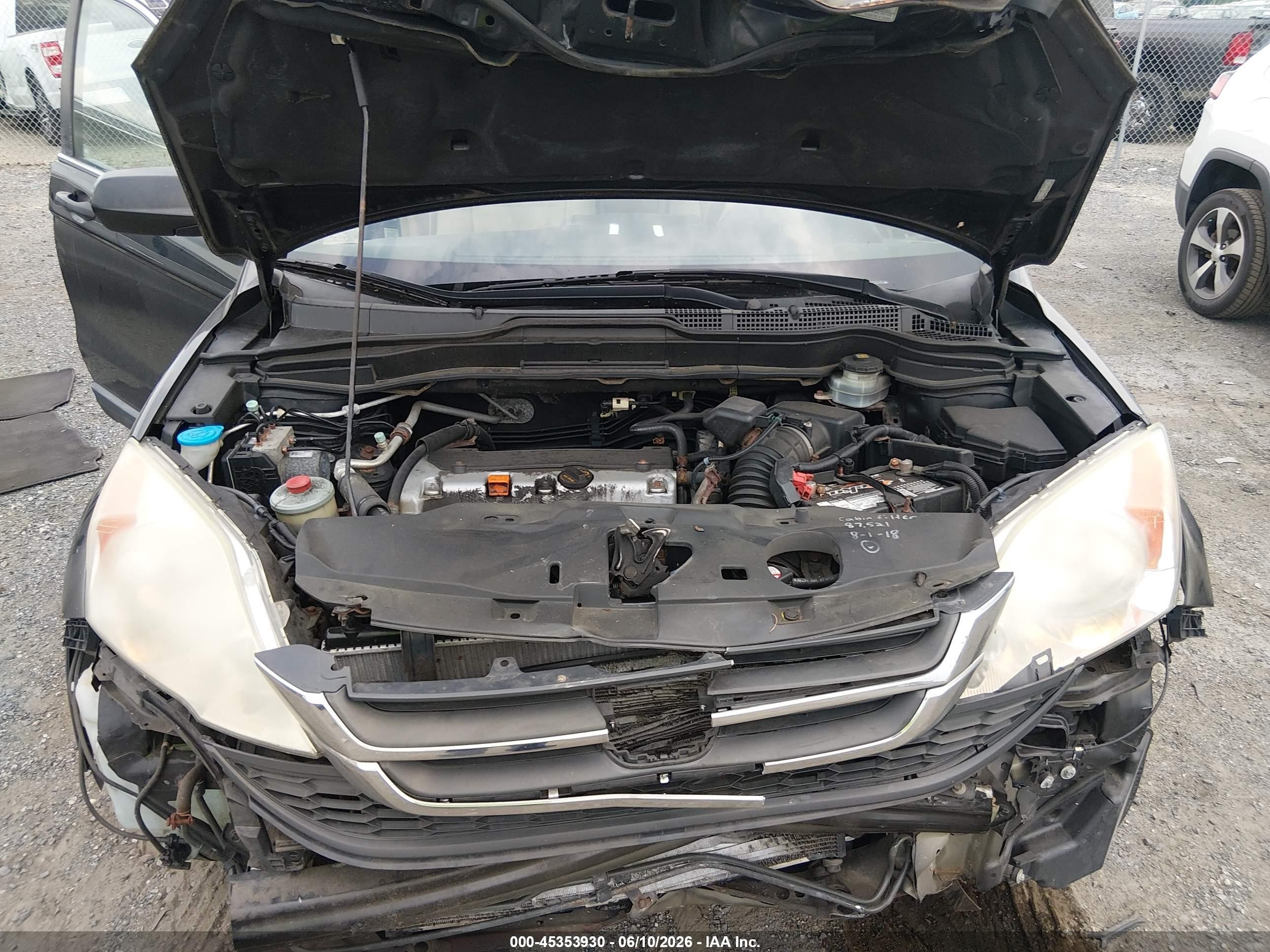 2010 Honda Cr-v Lx Black vin: 5J6RE4H35AL013710