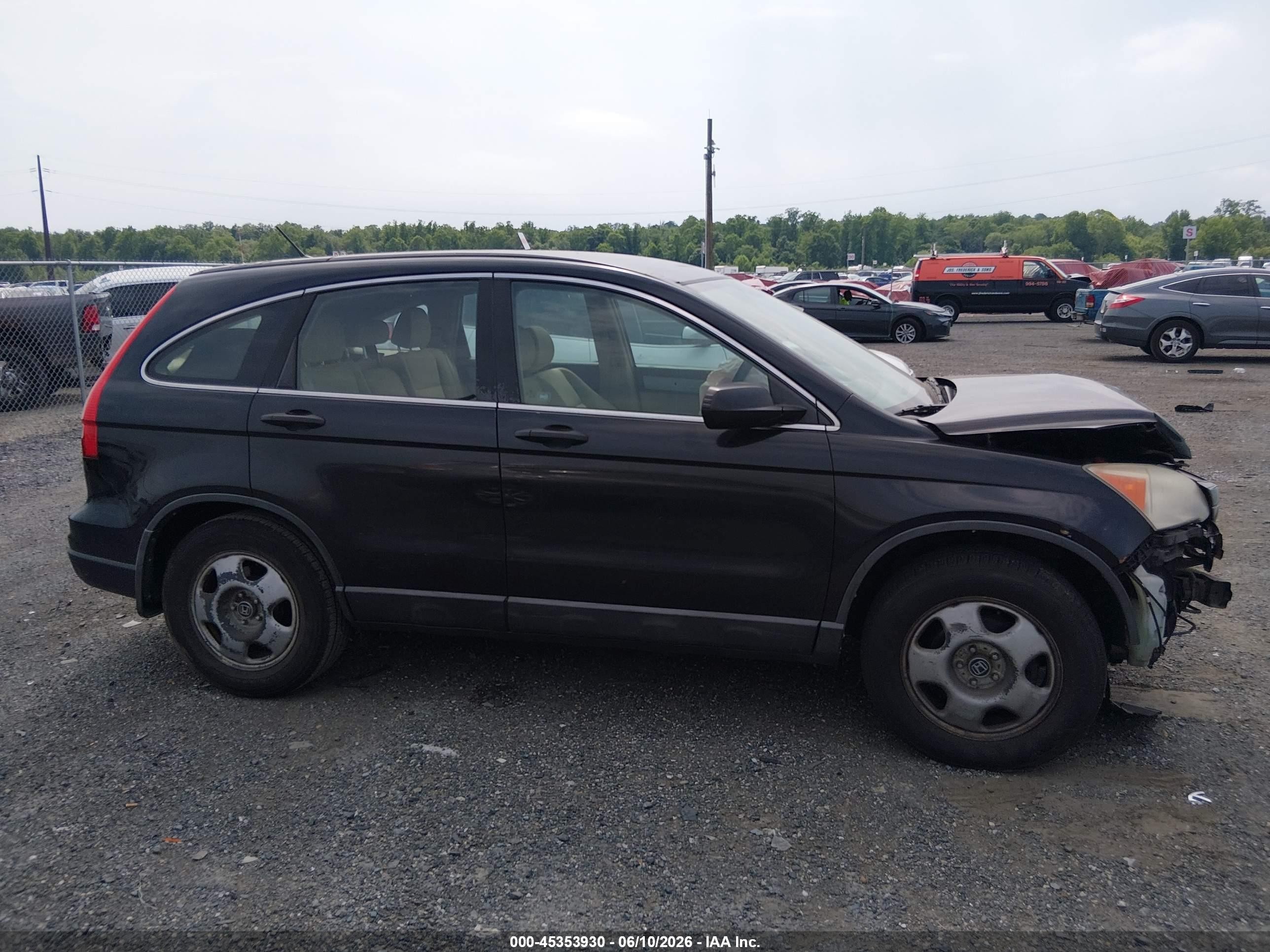 2010 Honda Cr-v Lx Black vin: 5J6RE4H35AL013710