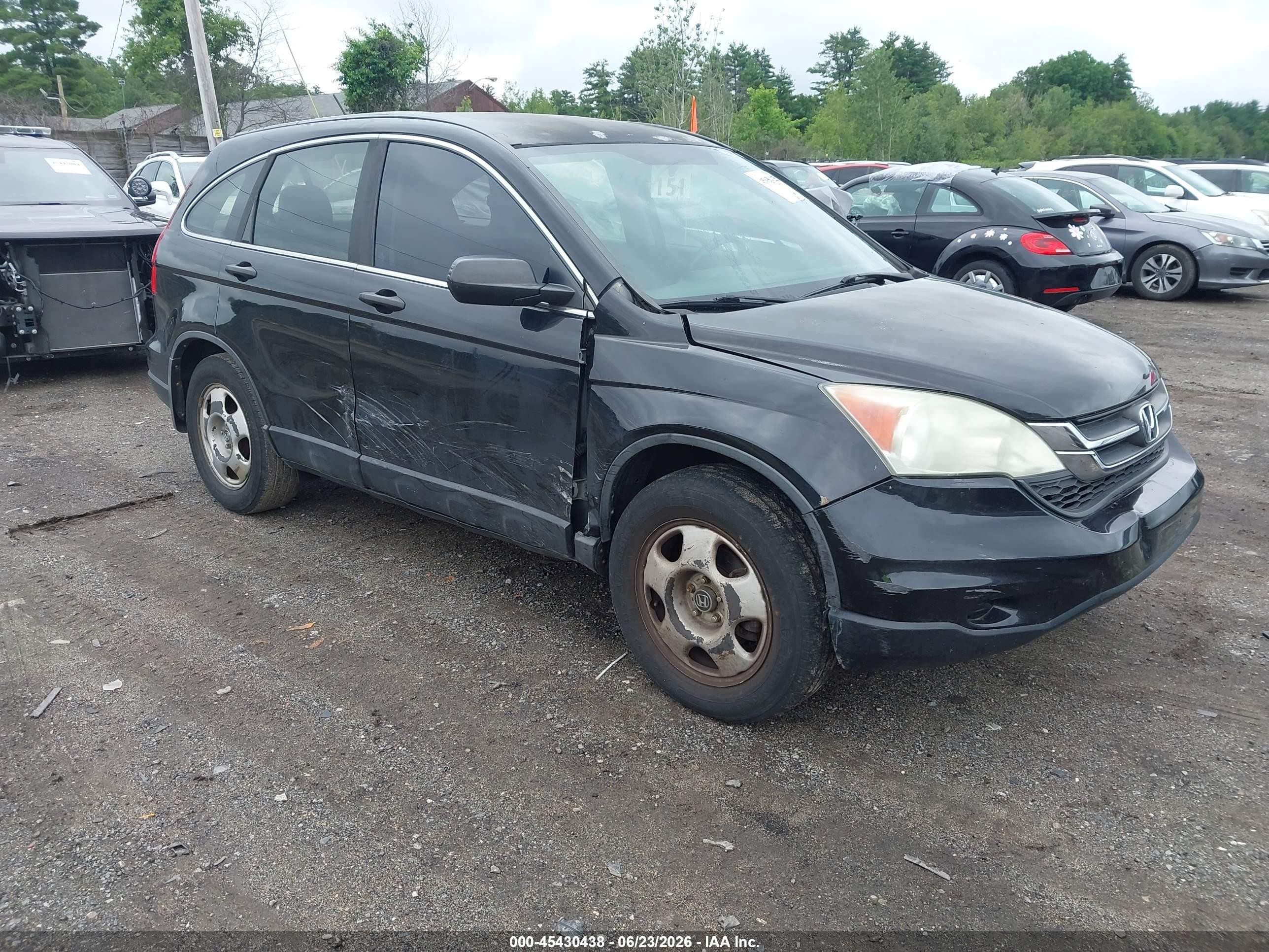 2010 Honda Cr-v Lx Black vin: 5J6RE4H35AL079027