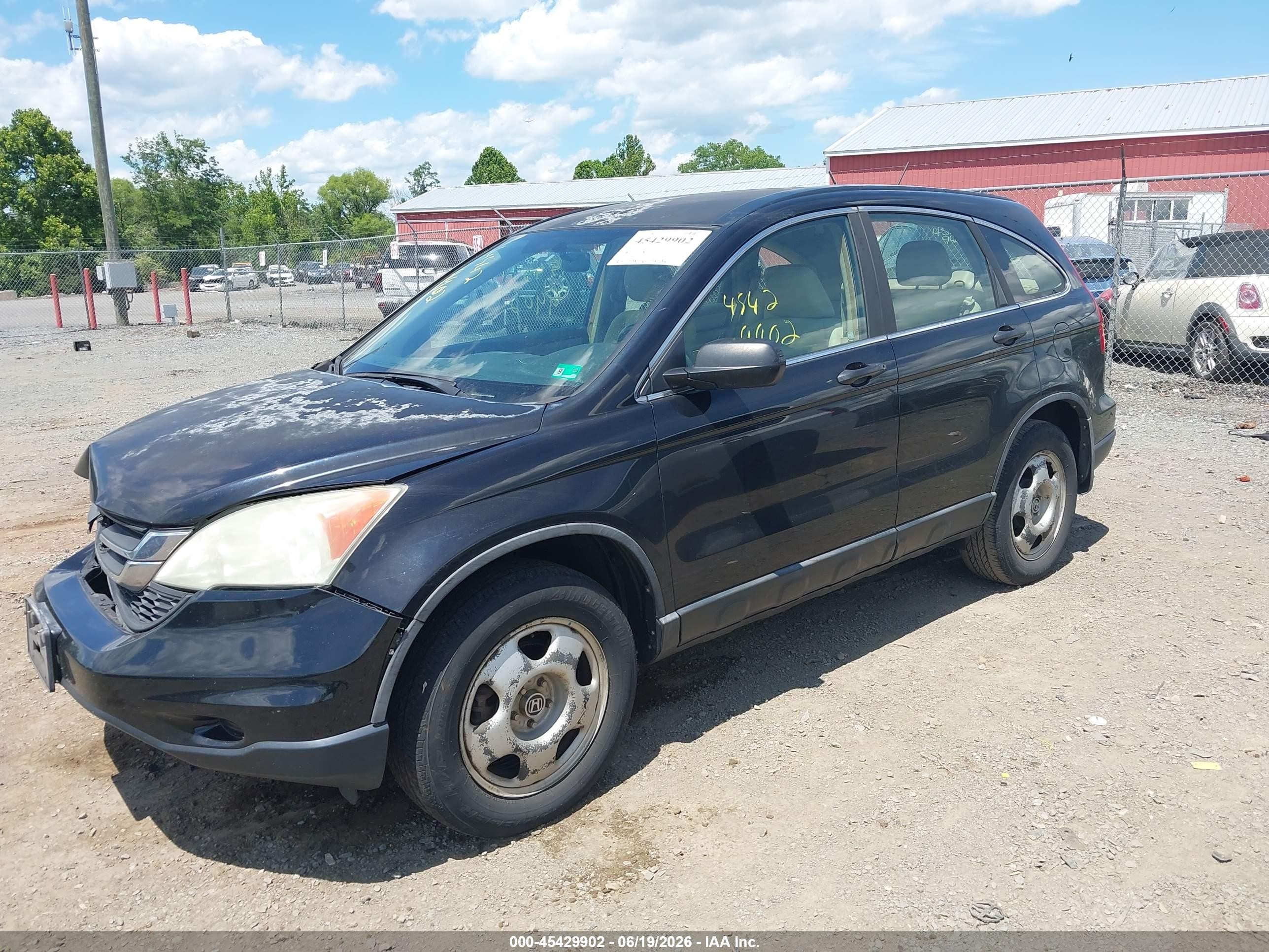 2010 Honda Cr-v Lx Black vin: 5J6RE4H35AL094238