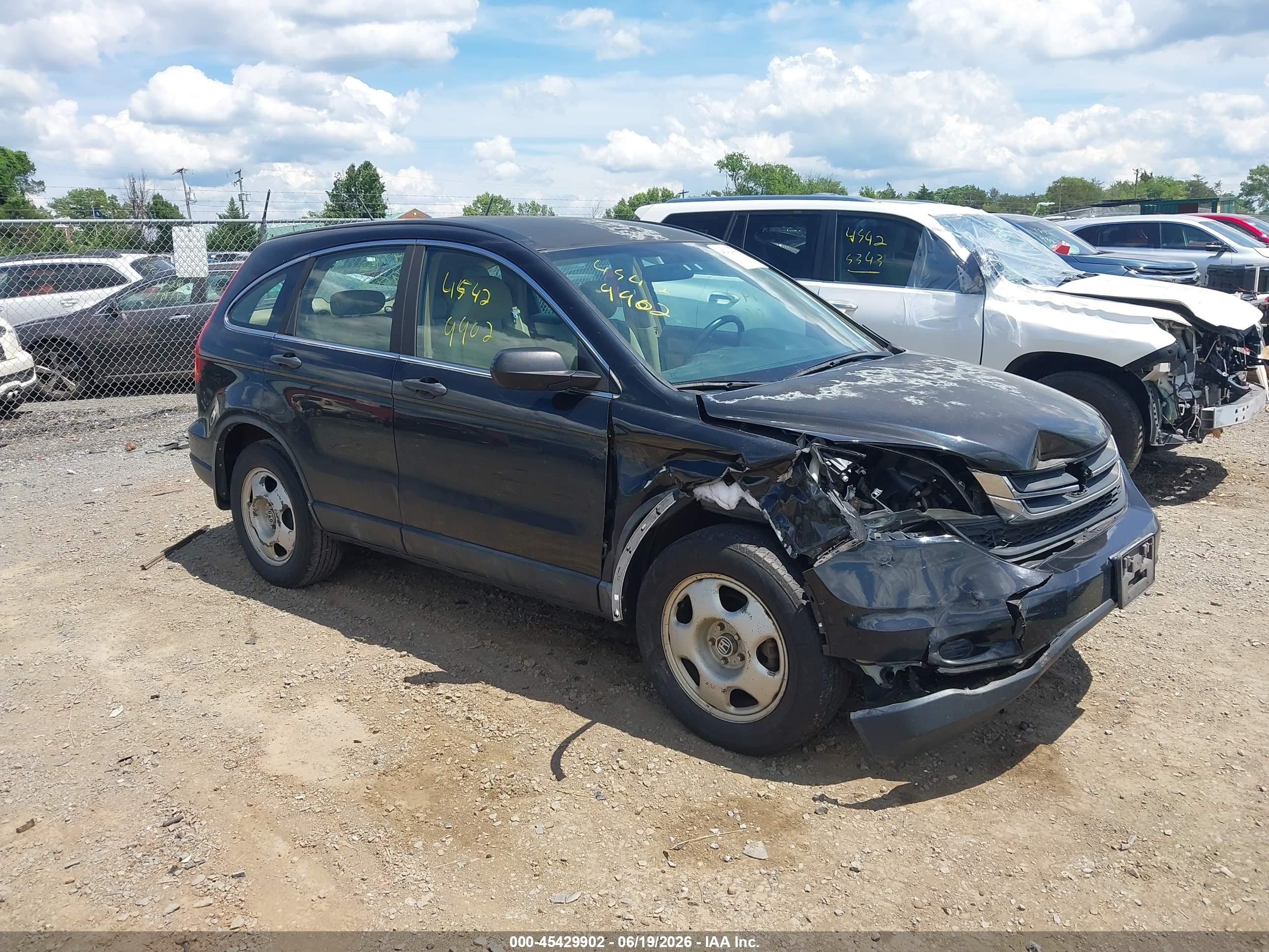 2010 Honda Cr-v Lx Black vin: 5J6RE4H35AL094238