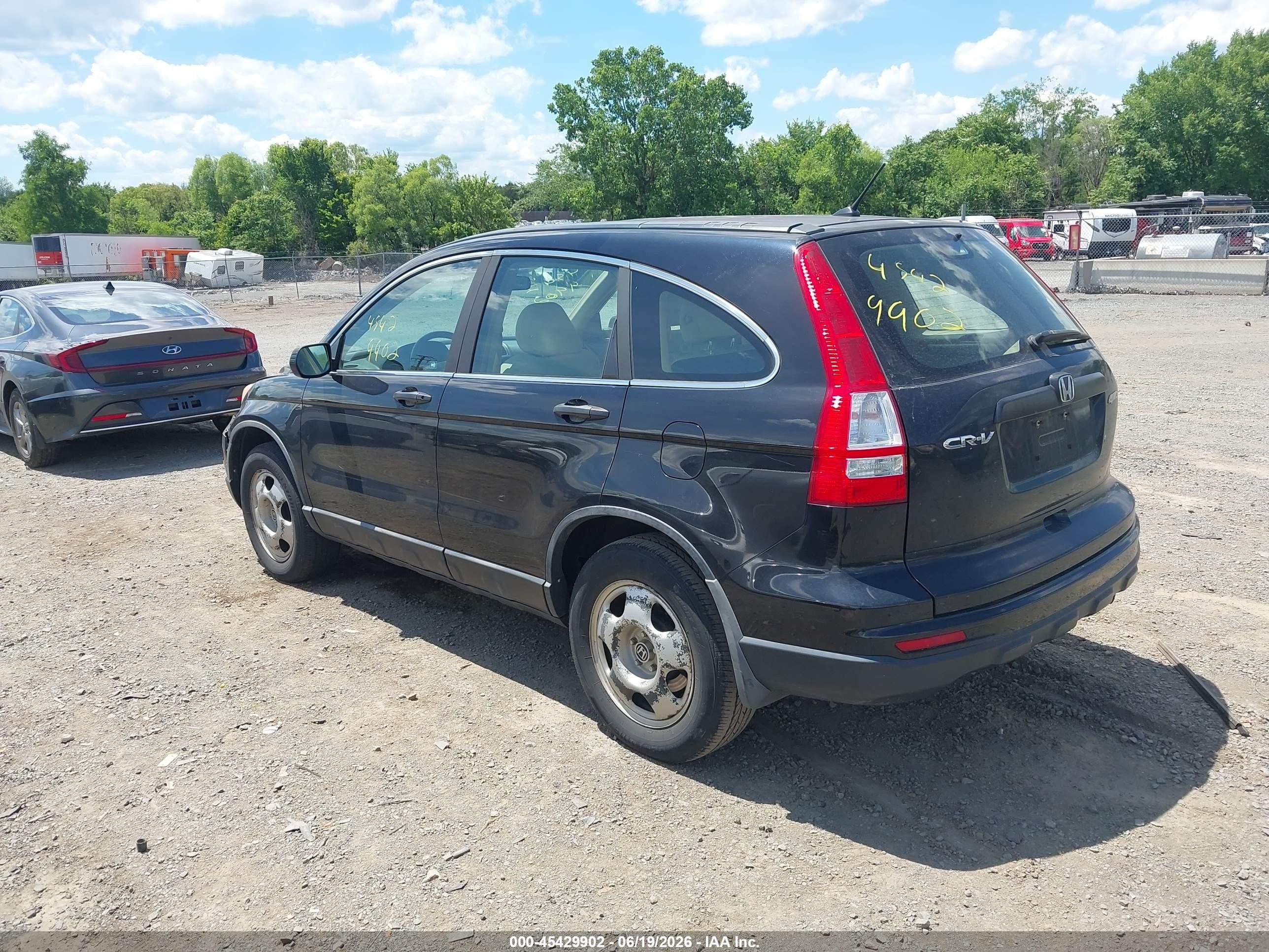 2010 Honda Cr-v Lx Black vin: 5J6RE4H35AL094238