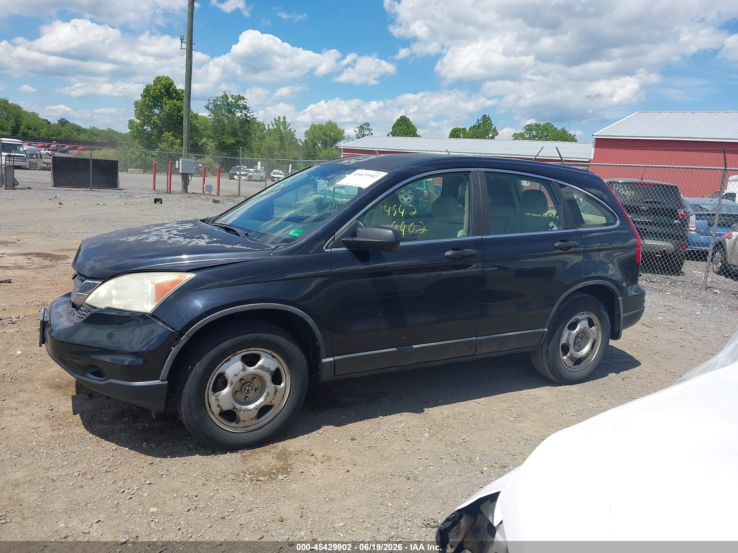 2010 Honda Cr-v Lx Black vin: 5J6RE4H35AL094238