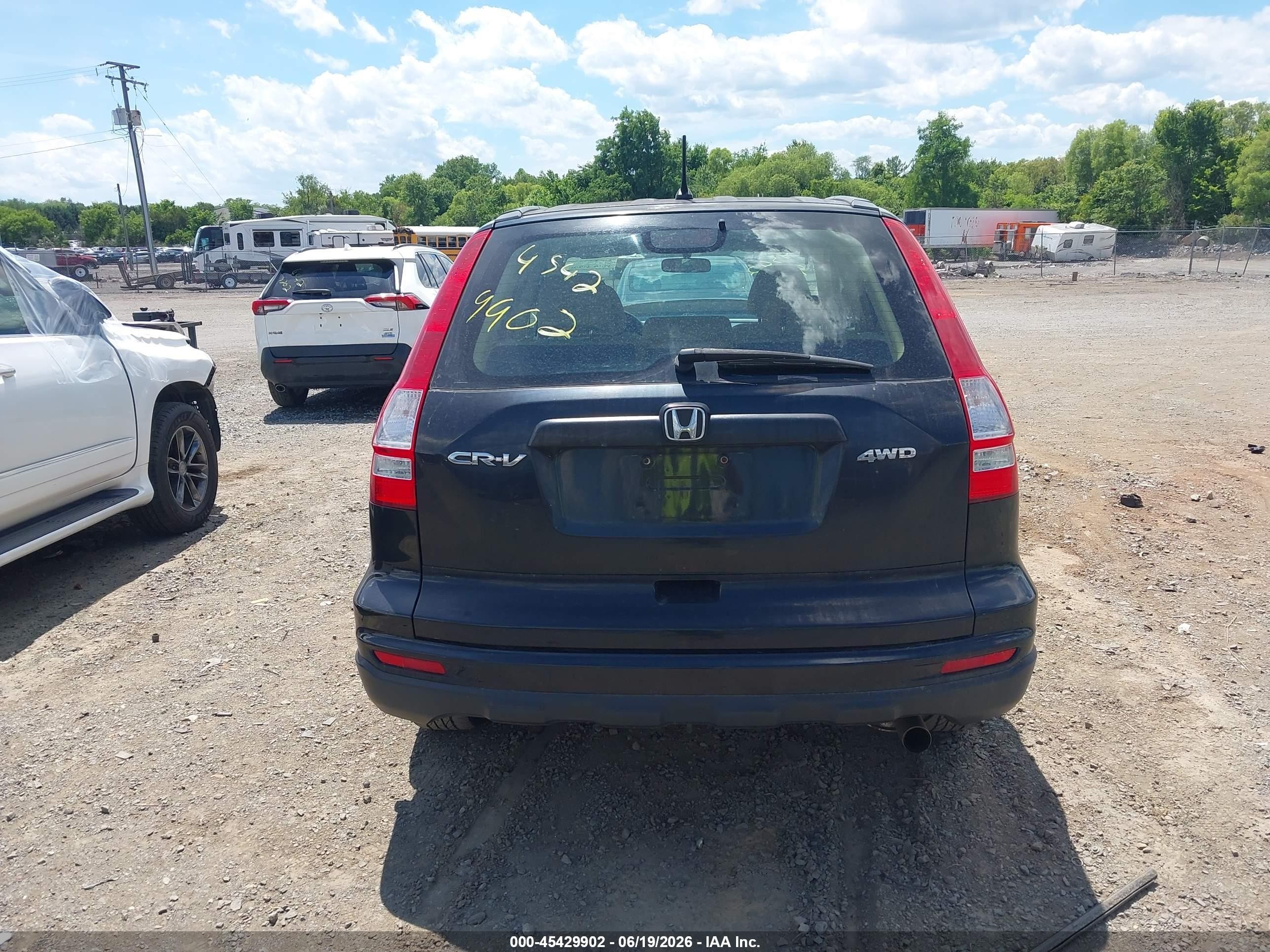 2010 Honda Cr-v Lx Black vin: 5J6RE4H35AL094238