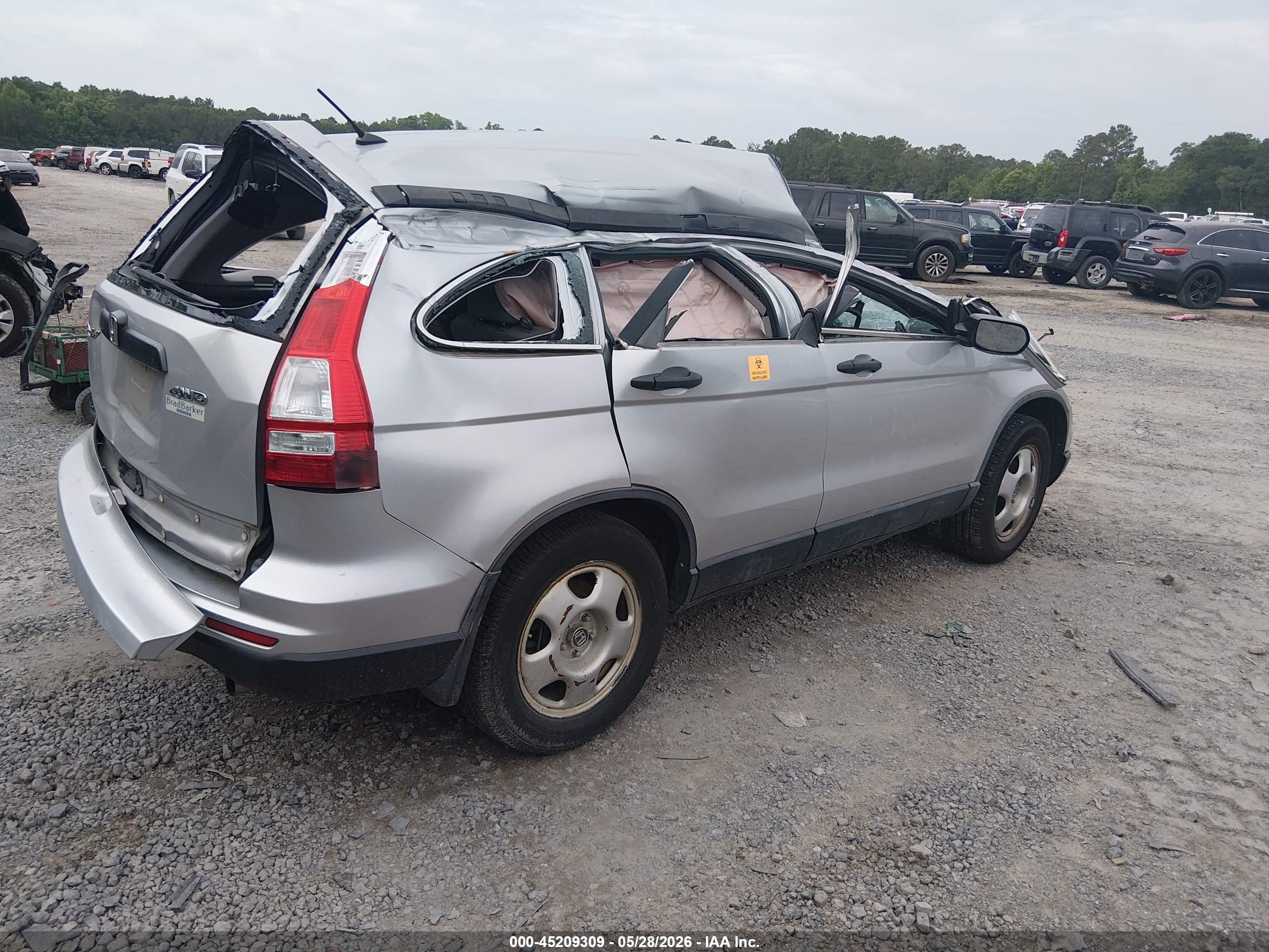 2011 Honda Cr-v Lx Серый vin: 5J6RE4H35BL090143
