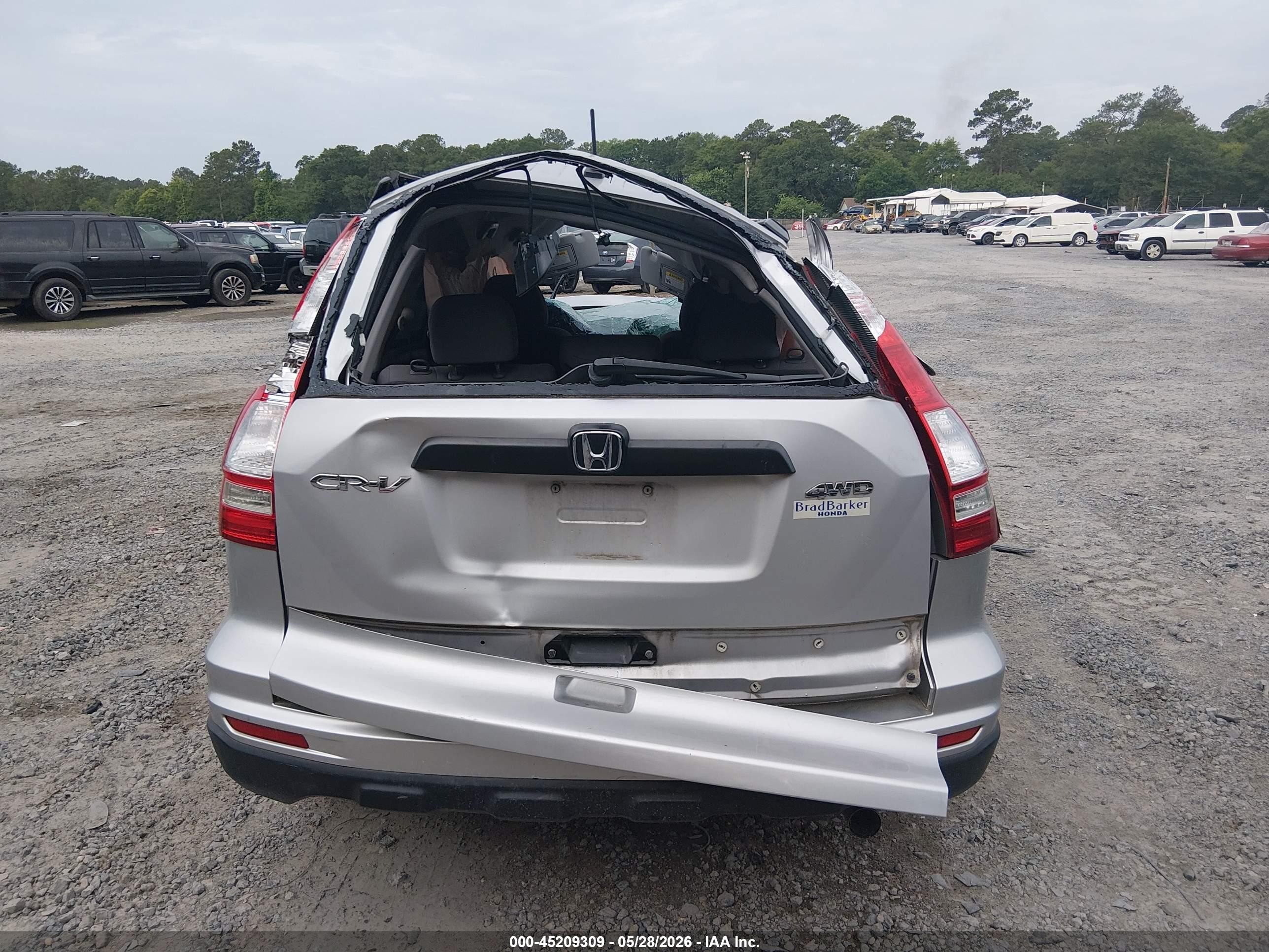 2011 Honda Cr-v Lx Серый vin: 5J6RE4H35BL090143