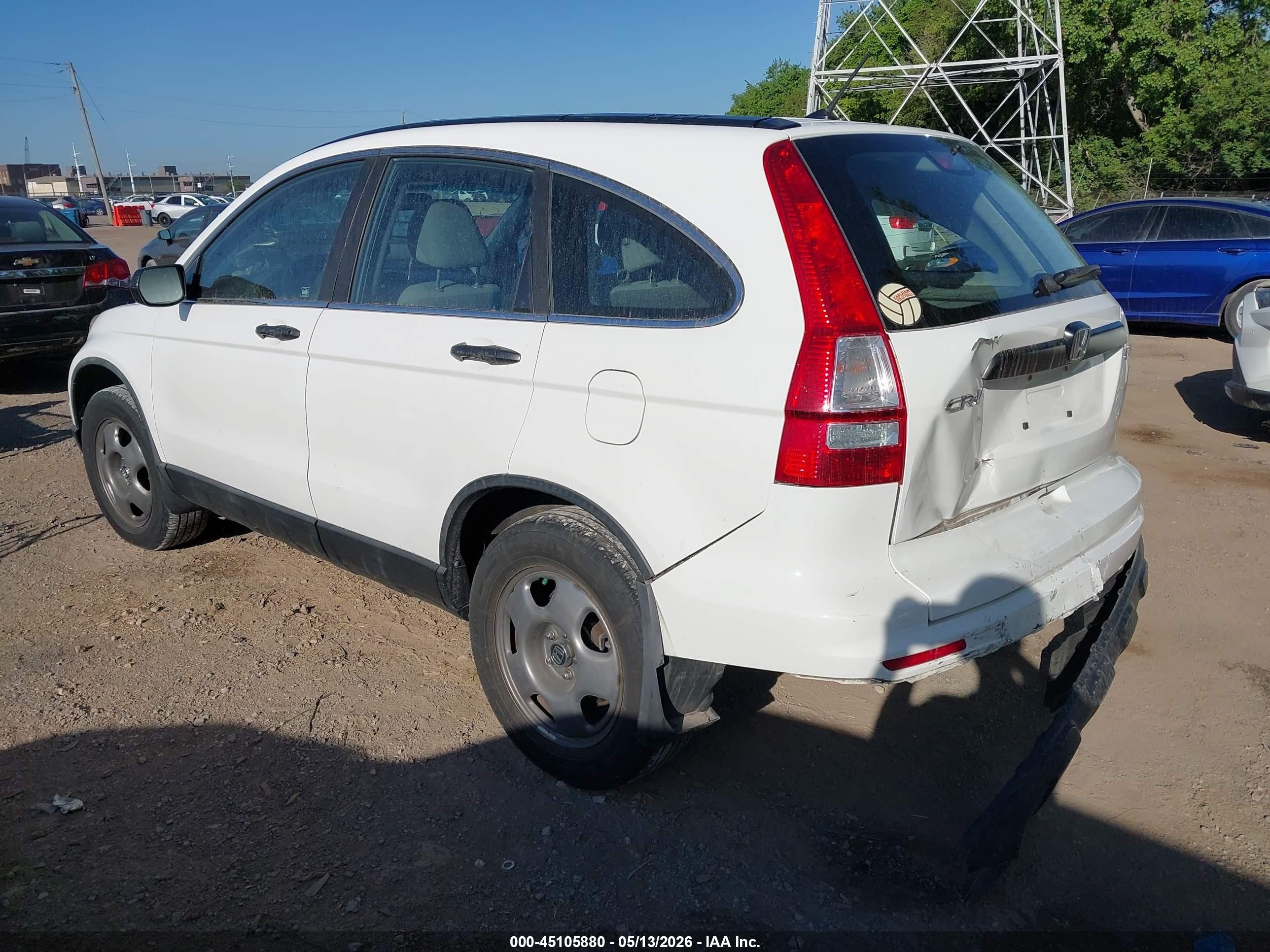 2011 Honda Cr-v Lx White vin: 5J6RE4H35BL117986